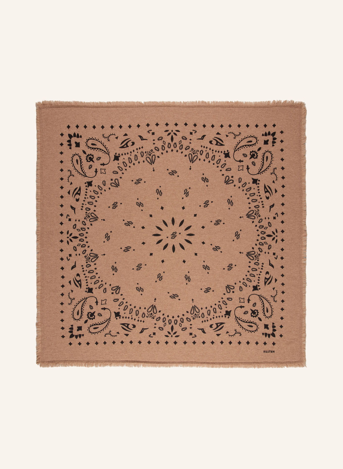 KUJTEN Cashmere-Tuch HACHIKO: CAMEL / SCHWARZ