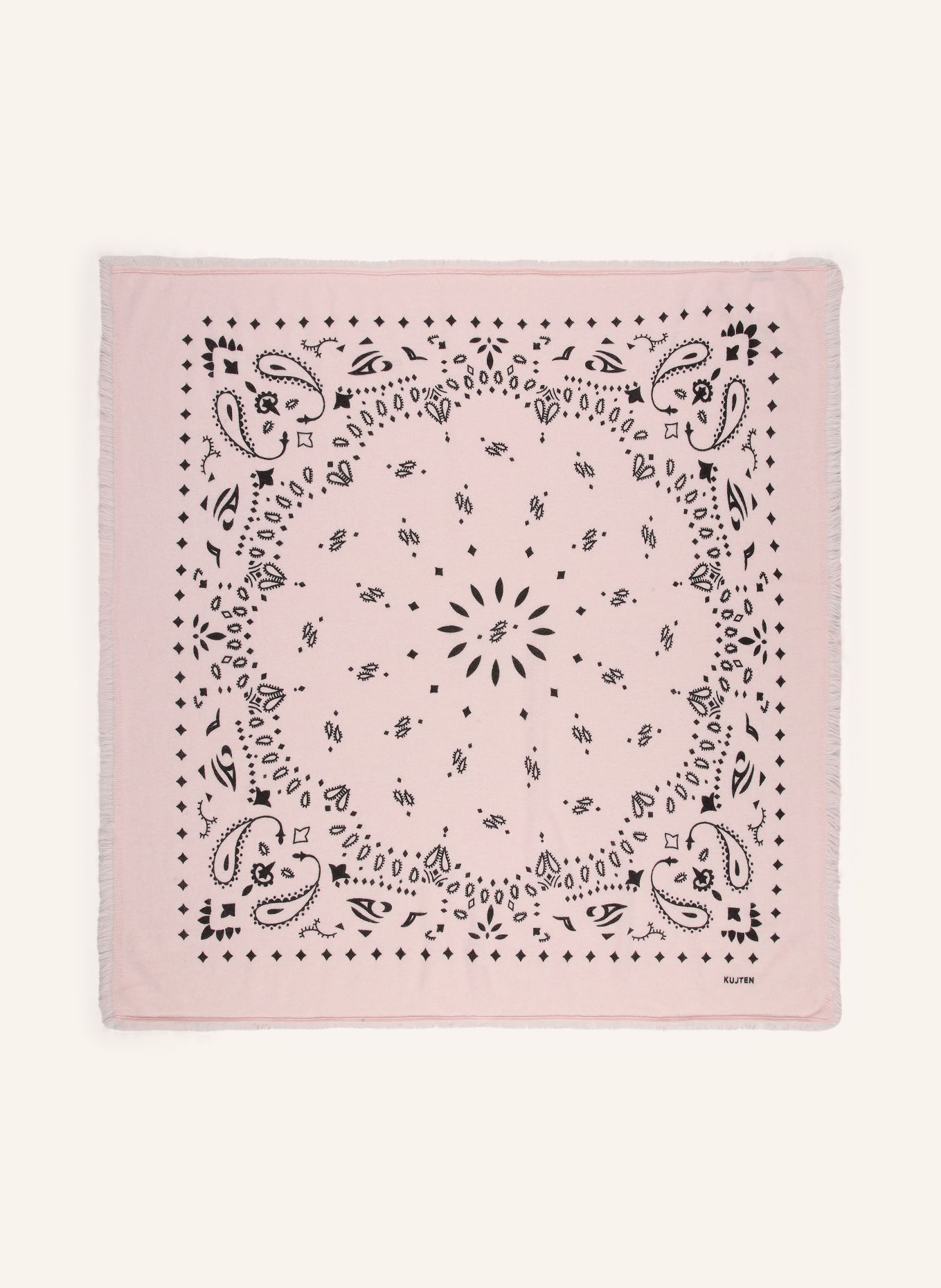 KUJTEN Cashmere-Tuch HACHIKO: ROSÉ / SCHWARZ