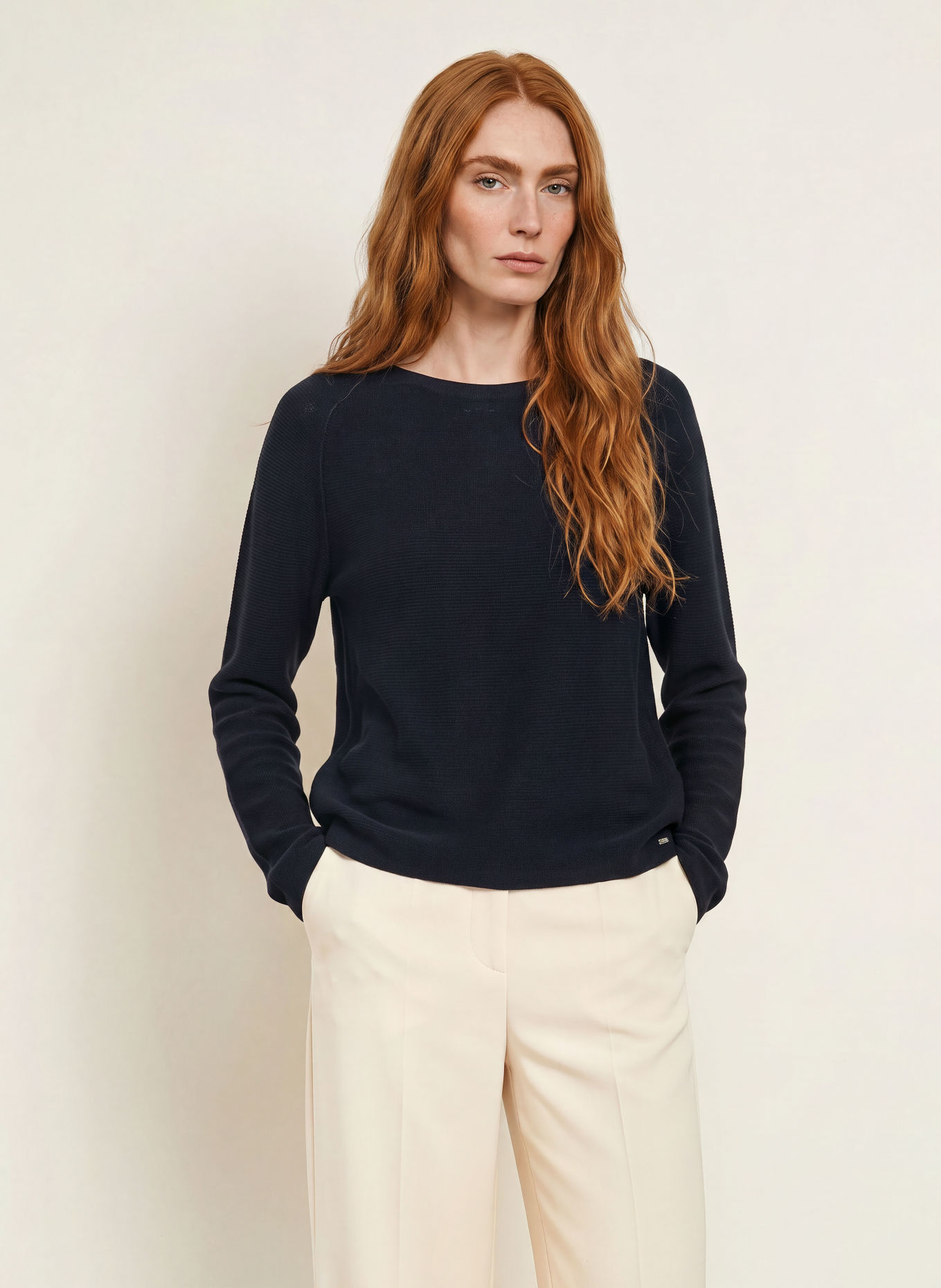 CINQUE Sweter CIELLA: GRANATOWY