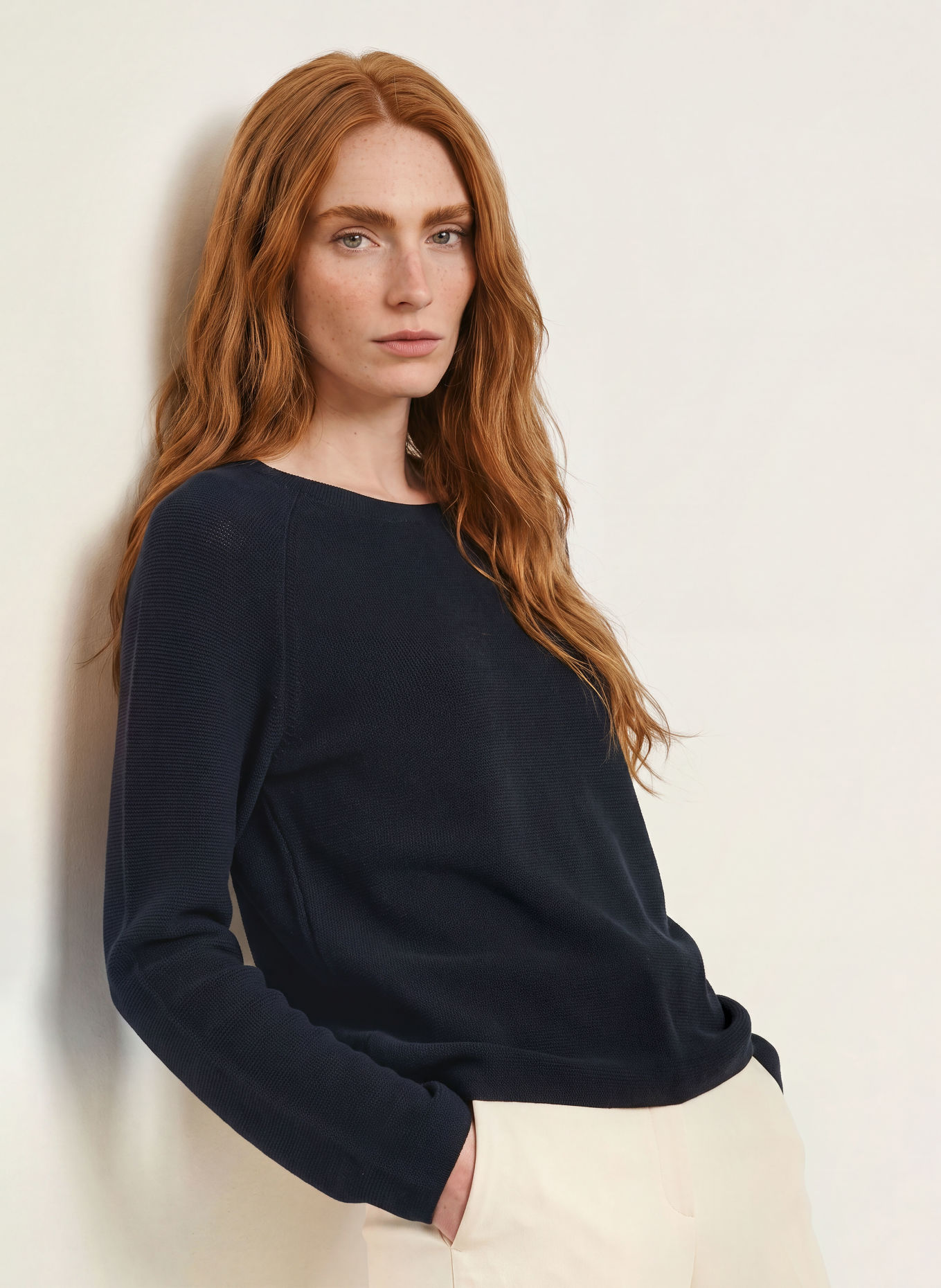 CINQUE Sweter CIELLA: GRANATOWY