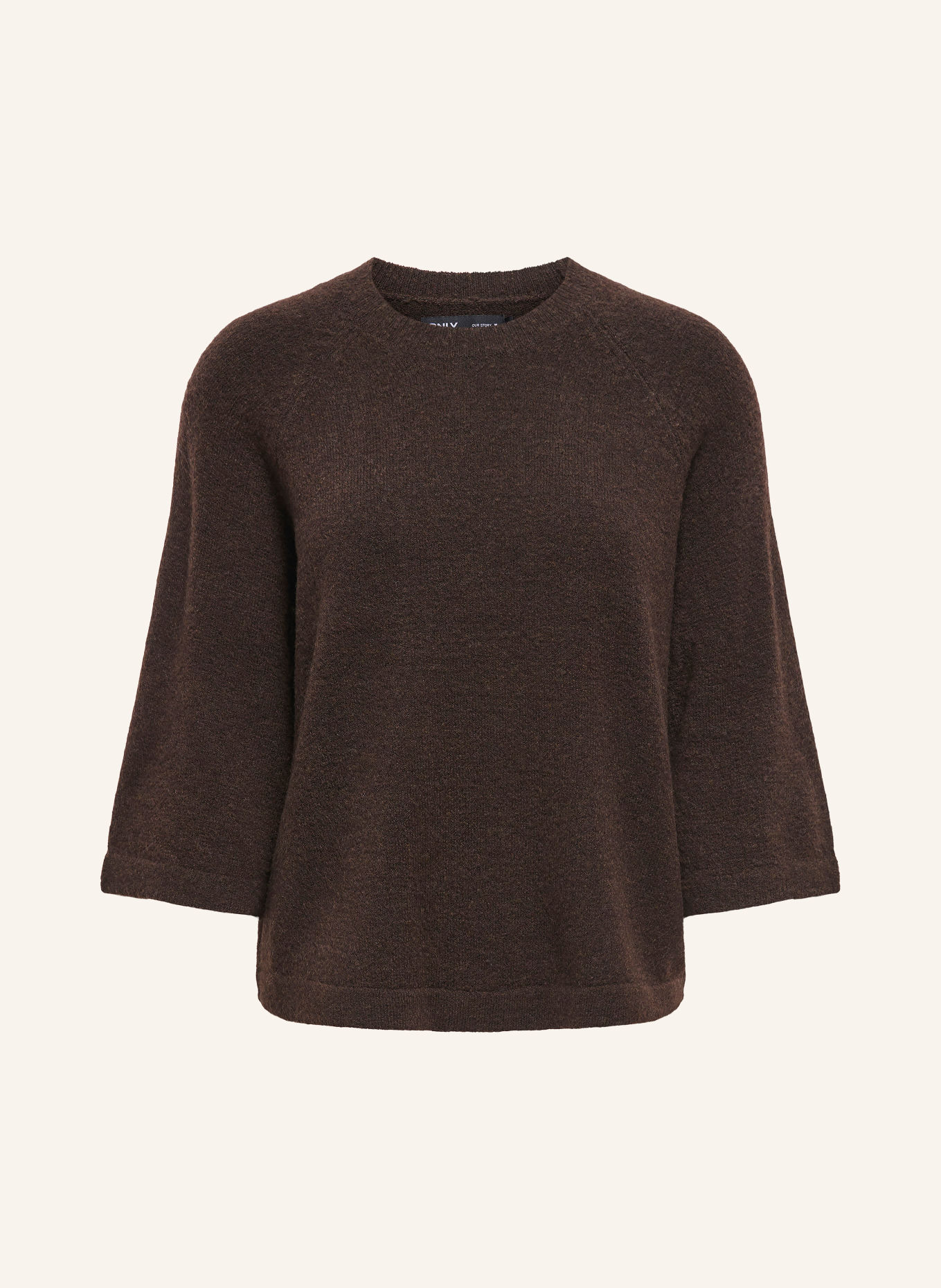 ONLY Strickshirt mit 3/4-Arm: DUNKELBRAUN