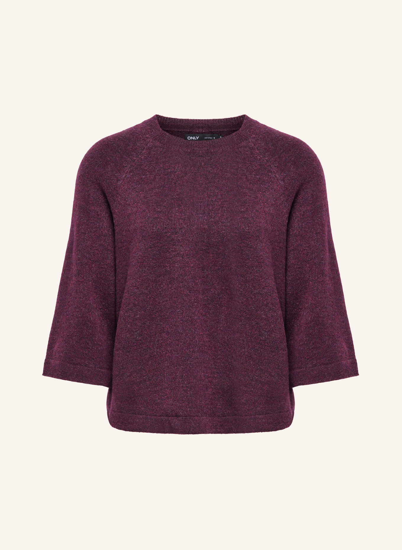 ONLY Strickshirt mit 3/4-Arm: DUNKELLILA