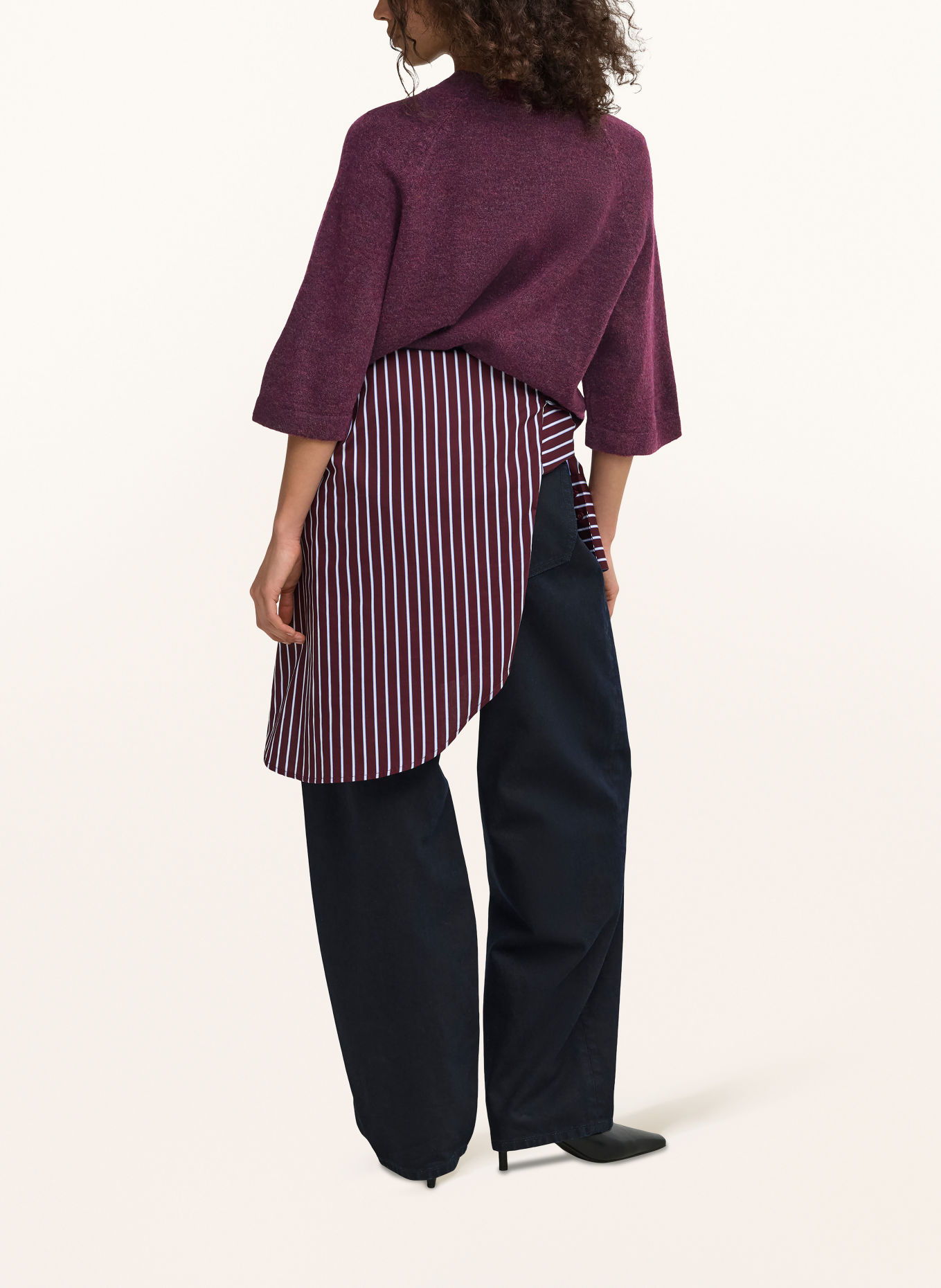 ONLY Strickshirt mit 3/4-Arm: DUNKELLILA