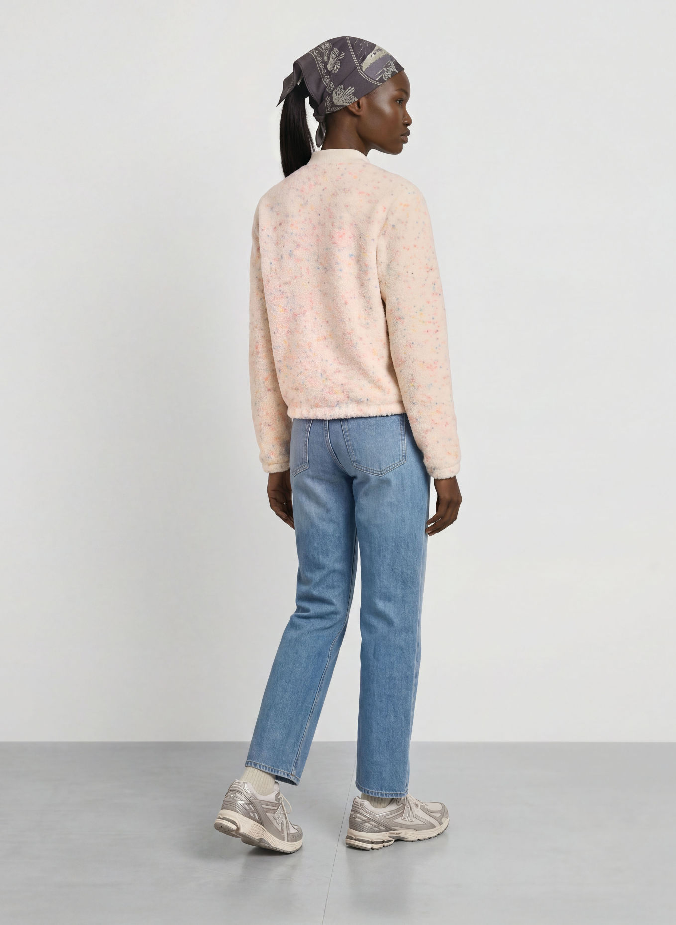 Columbia STELLAR PATH™ fleece jacket: CREAM / NEON PINK / BLUE