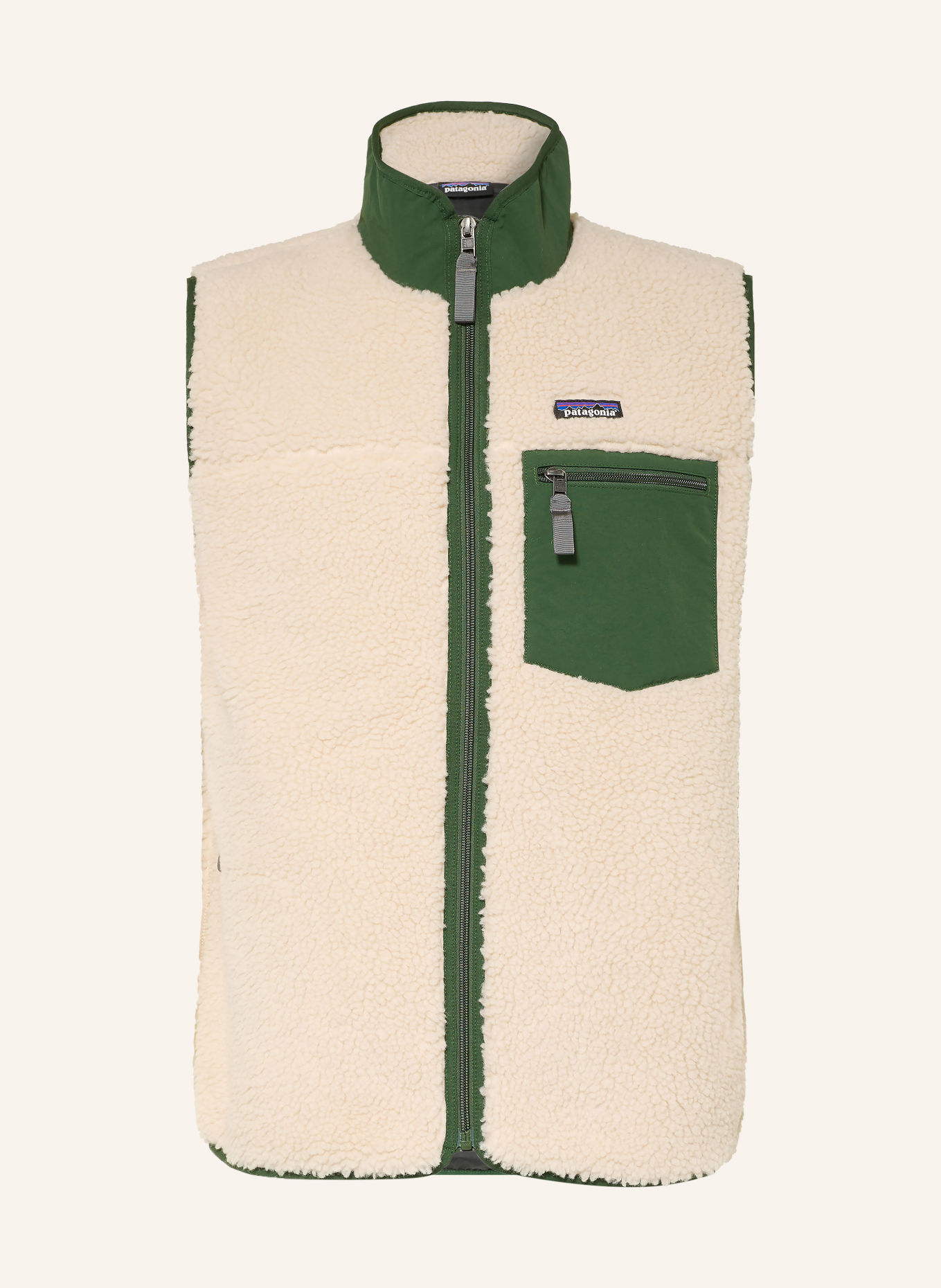 patagonia Functioneel vest CLASSIC RETRO-X®: WIT / DONKERGROEN