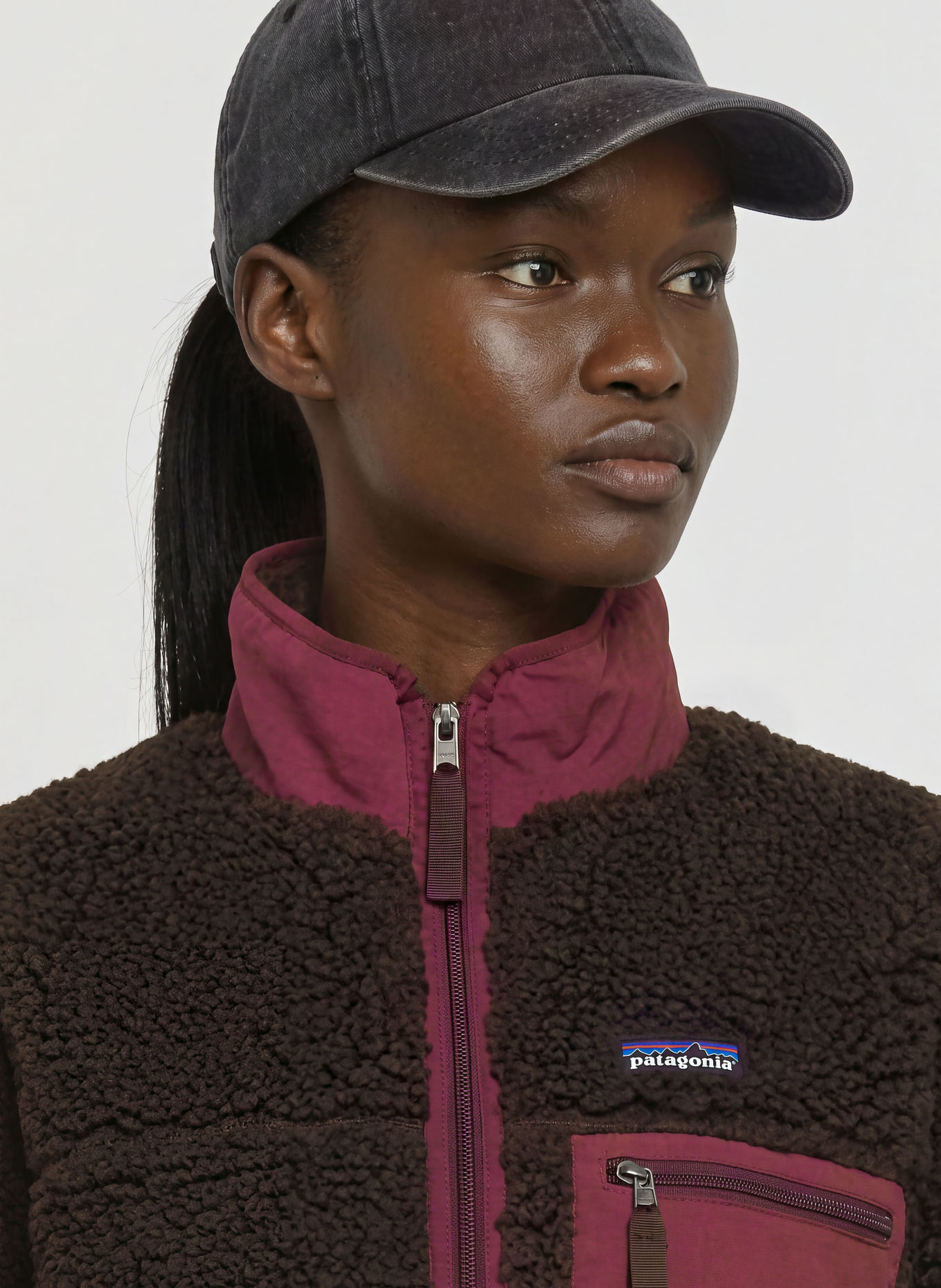 patagonia Kurtka z polaru CLASSIC RETRO-X: CIEMNOBRĄZOWY / CIEMNOCZERWONY