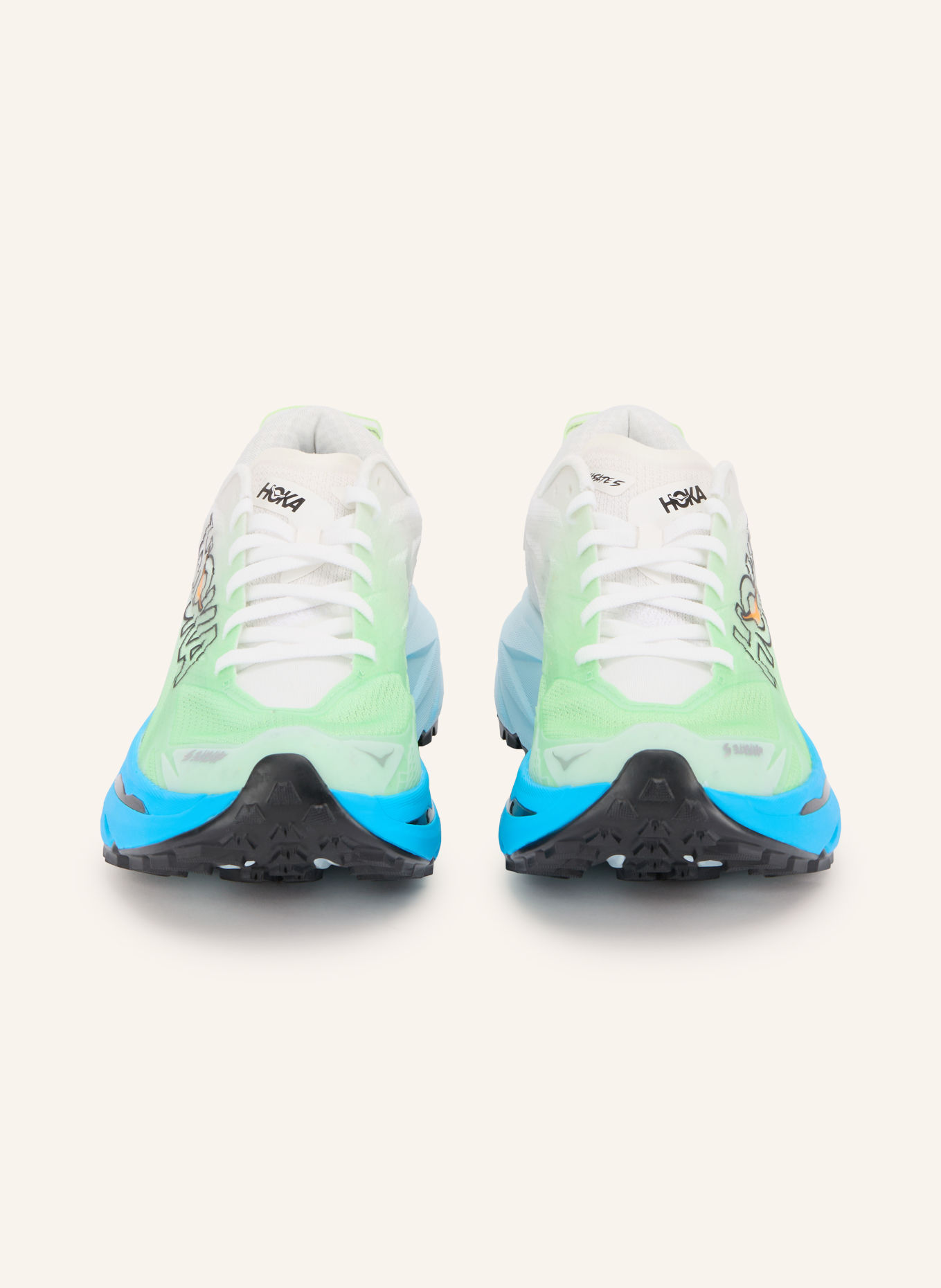HOKA Trailrunning-Schuhe MAFATE 5: NEONGRÜN / WEISS