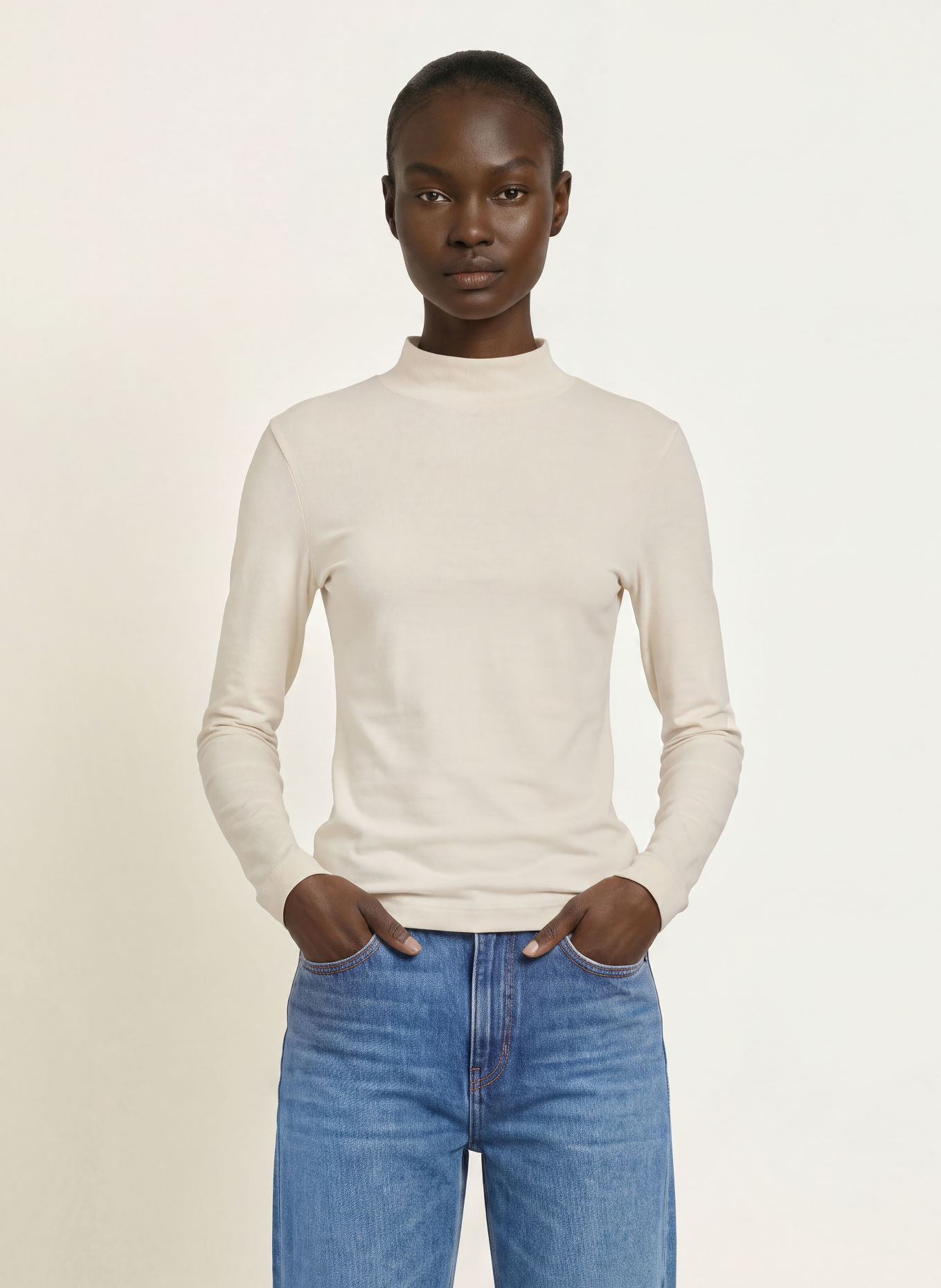Stefan Brandt Longsleeve ELISA TURTLE LA FR 30: ECRU