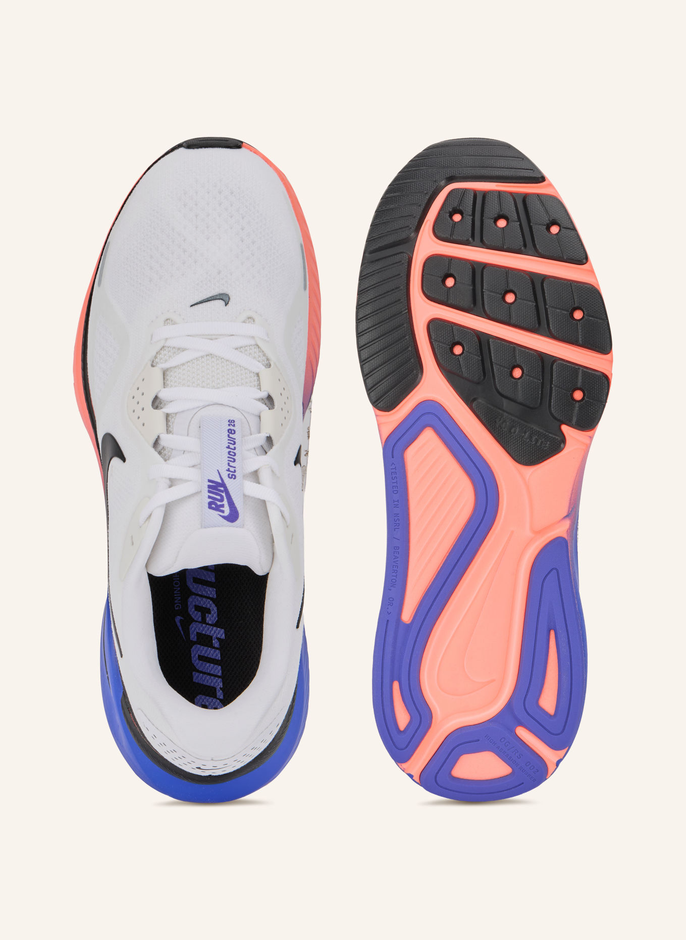 Nike Running shoes STRUCTURE 26: WHITE / DARK BLUE / BLACK