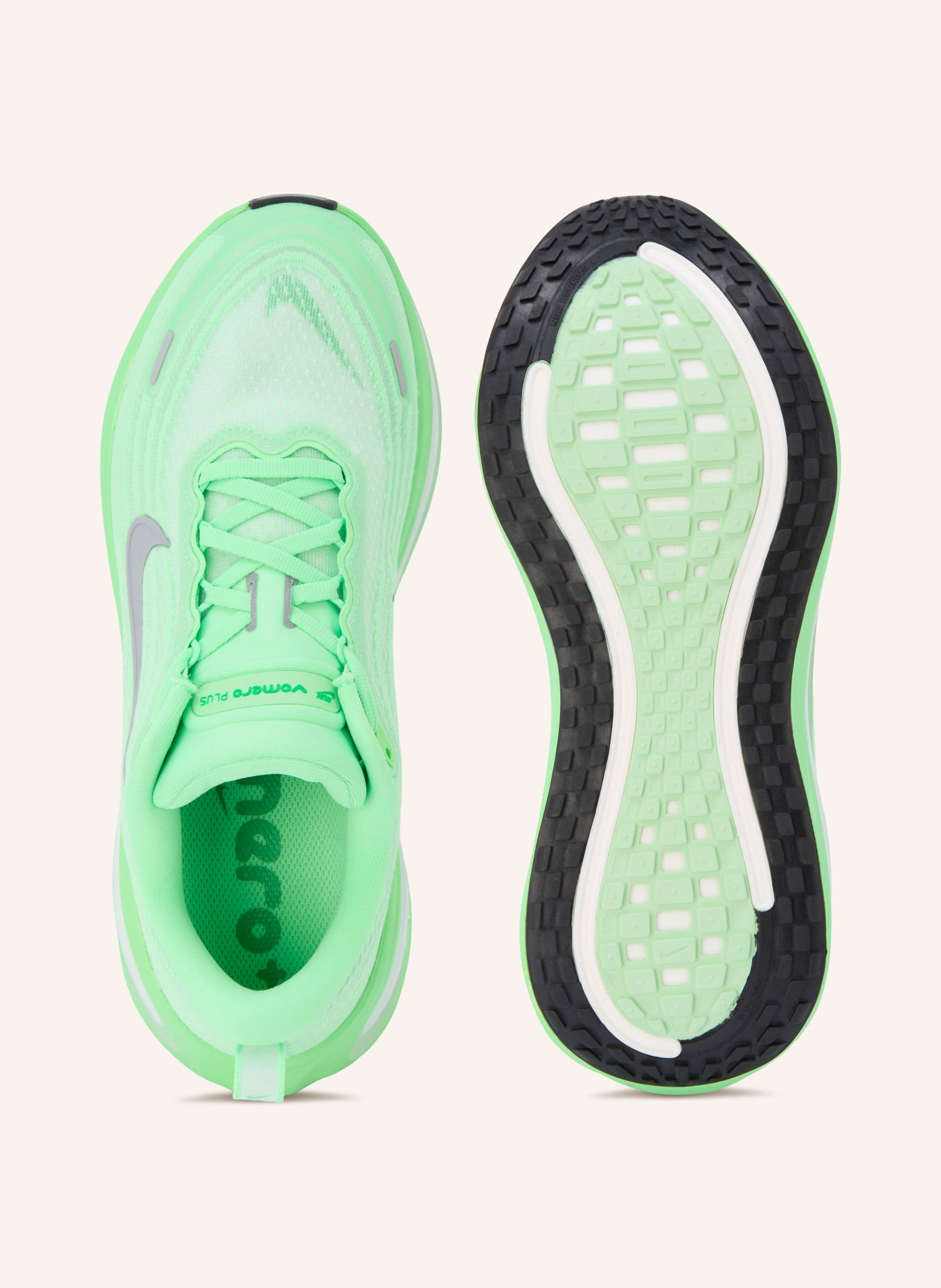 Nike VOMERO PLUS running shoes: NEON GREEN / GRAY