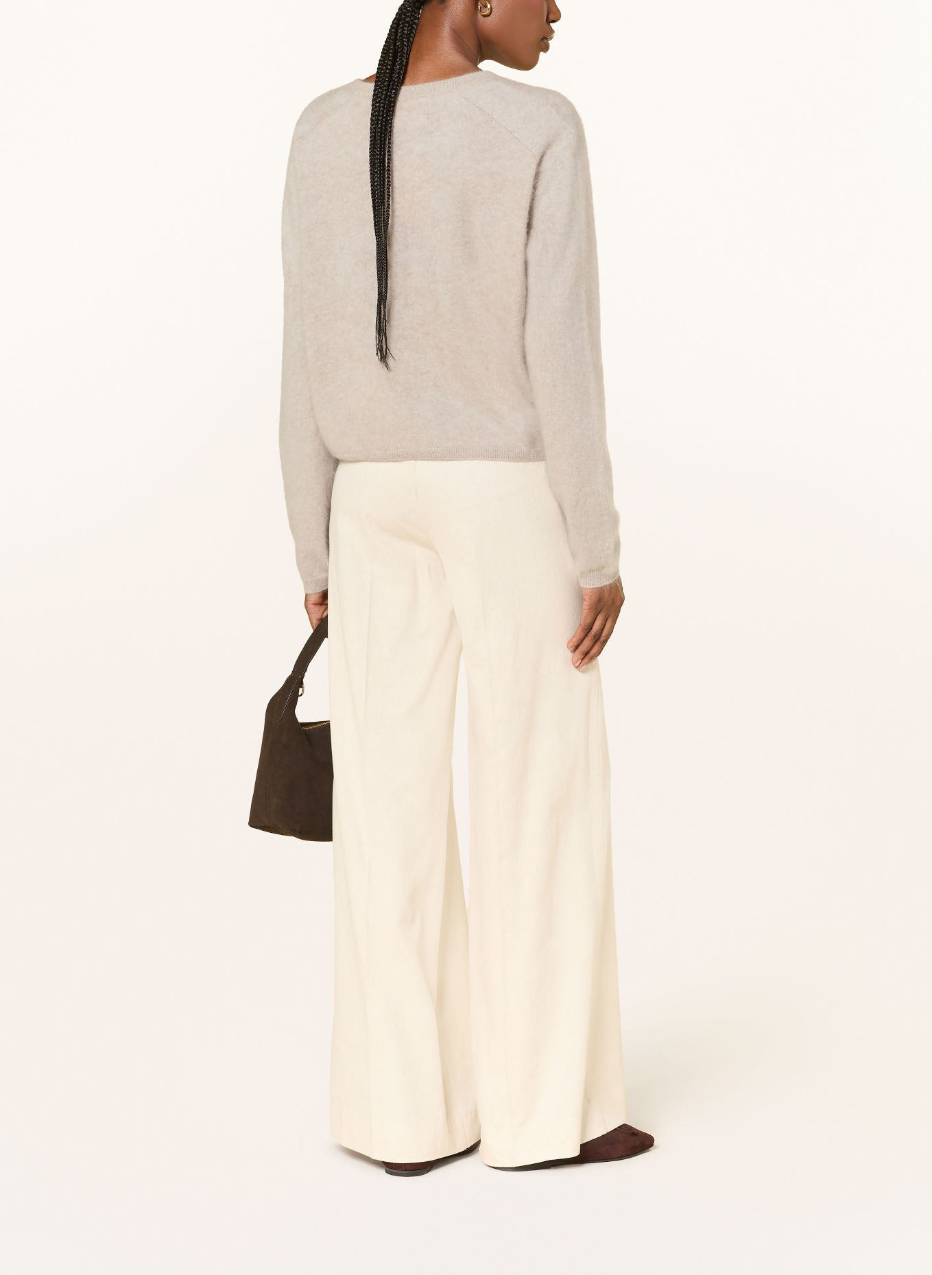 LISA YANG Cashmere sweater LEXIA: LIGHT GRAY