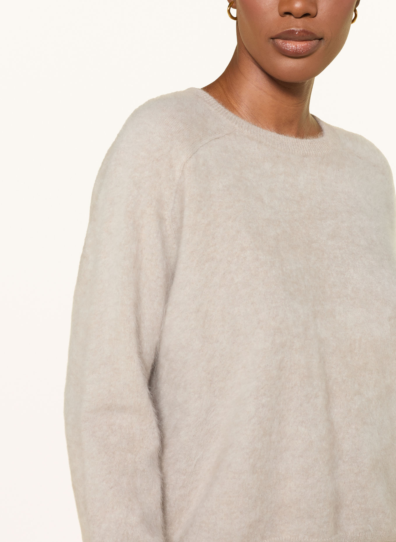 LISA YANG Cashmere sweater LEXIA: LIGHT GRAY