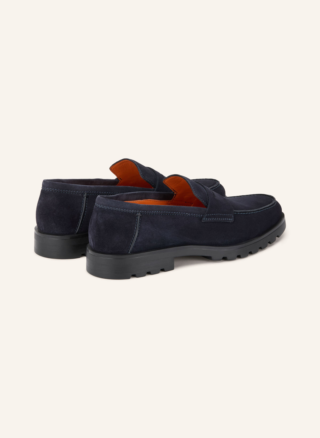 Santoni Penny loafers: DONKERBLAUW