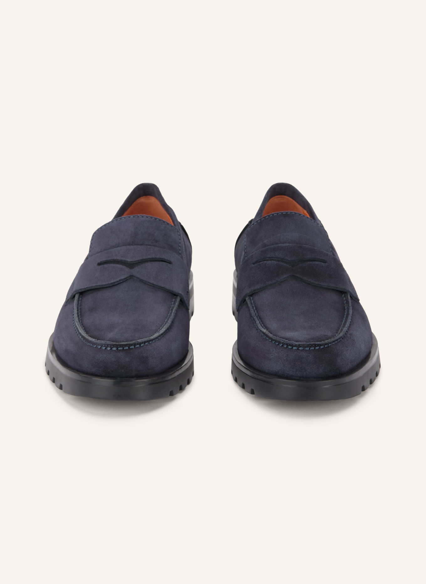 Santoni Penny loafers: DONKERBLAUW