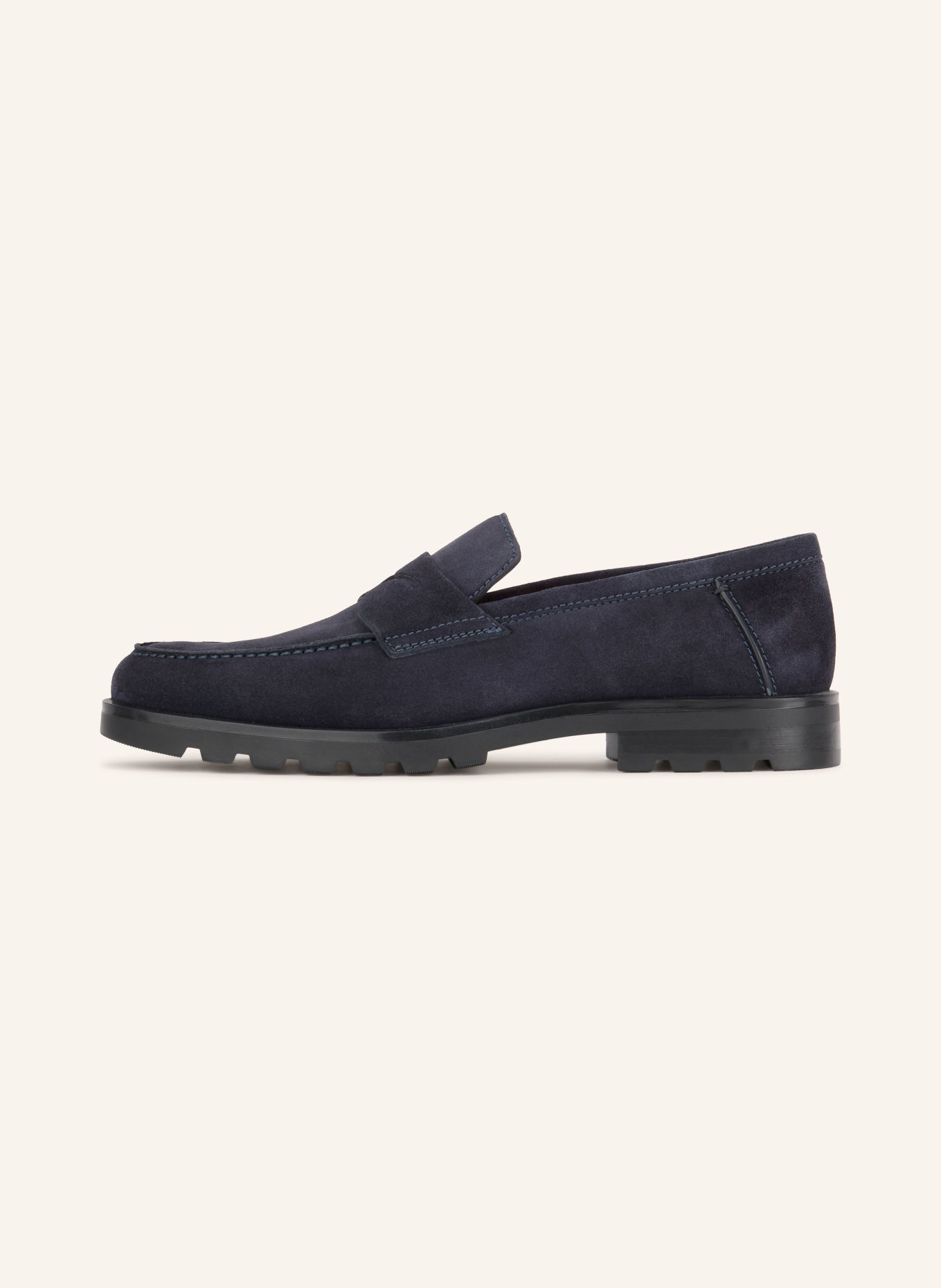 Santoni Penny loafers: DONKERBLAUW