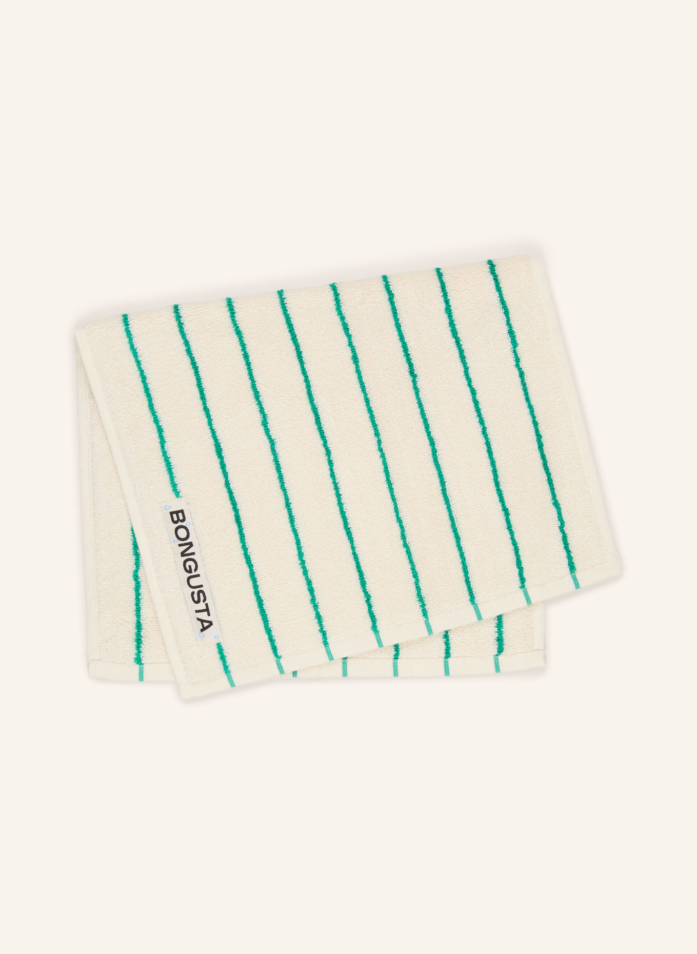 BONGUSTA Gästehandtuch NARAM: CREME / GRÜN