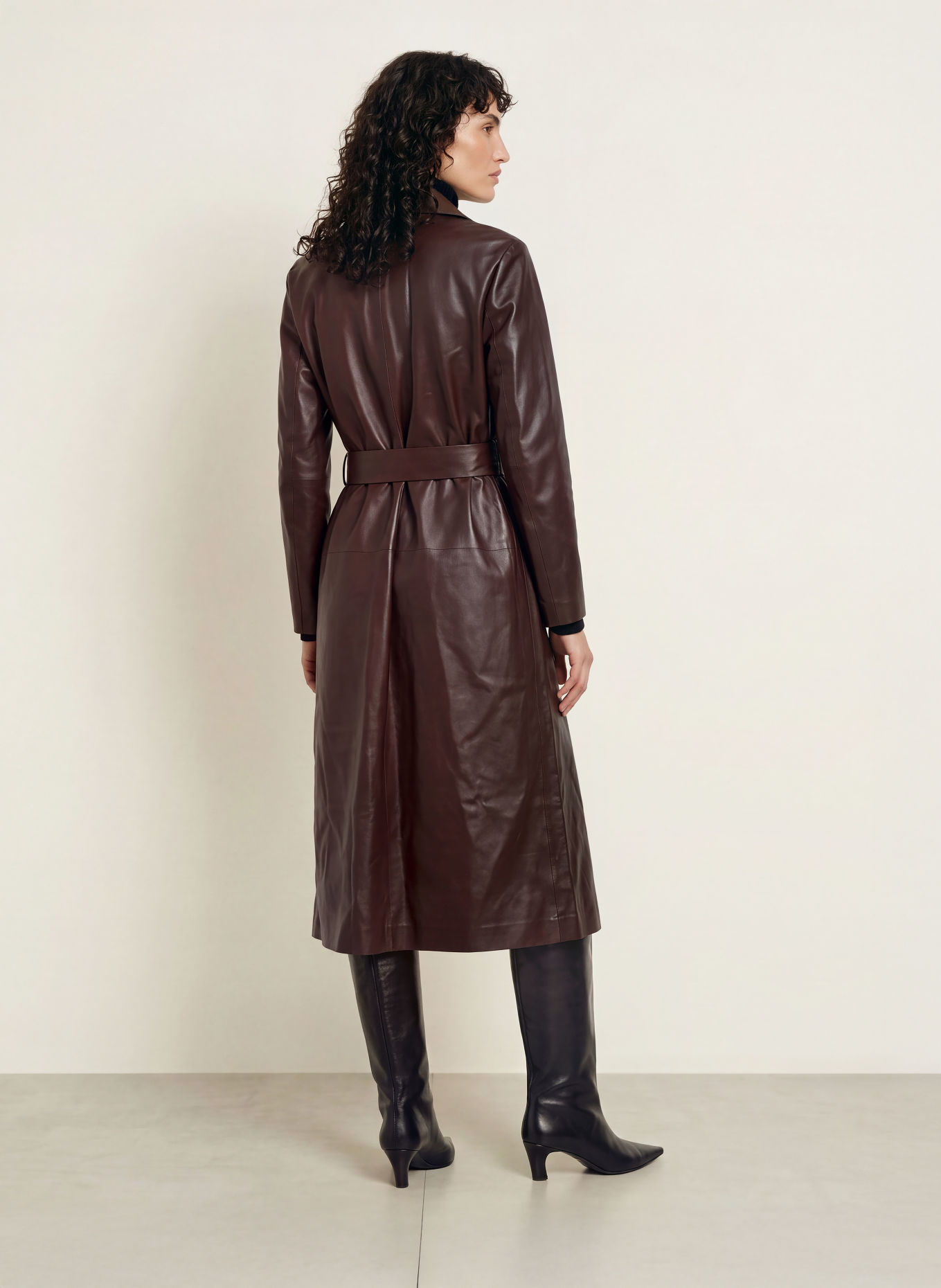 Mackage Leather coat MAI-L: DARK BROWN