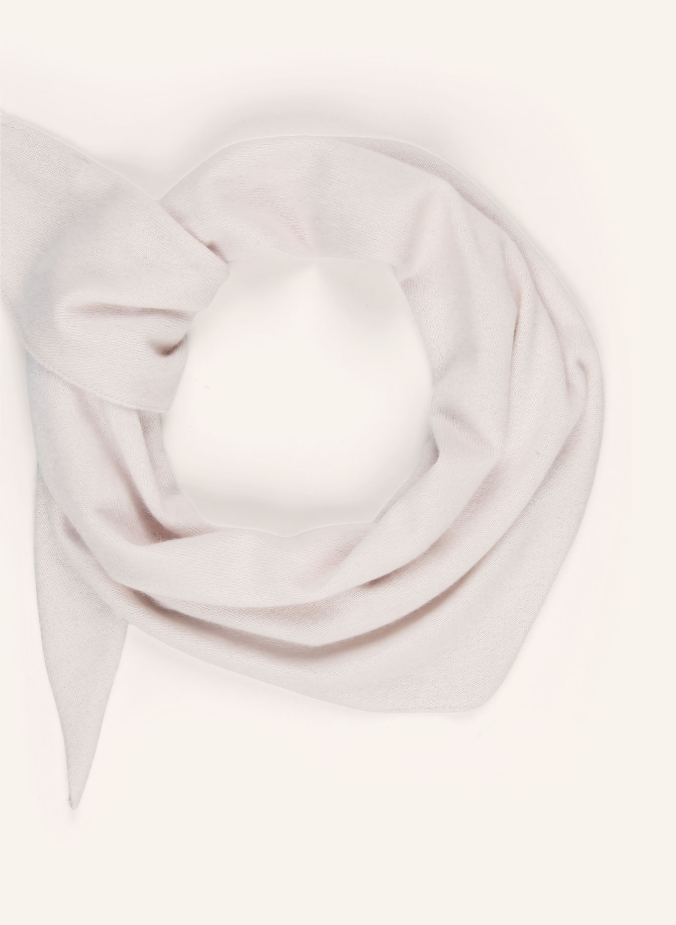 S.MARLON Triangular scarf in cashmere: CREAM