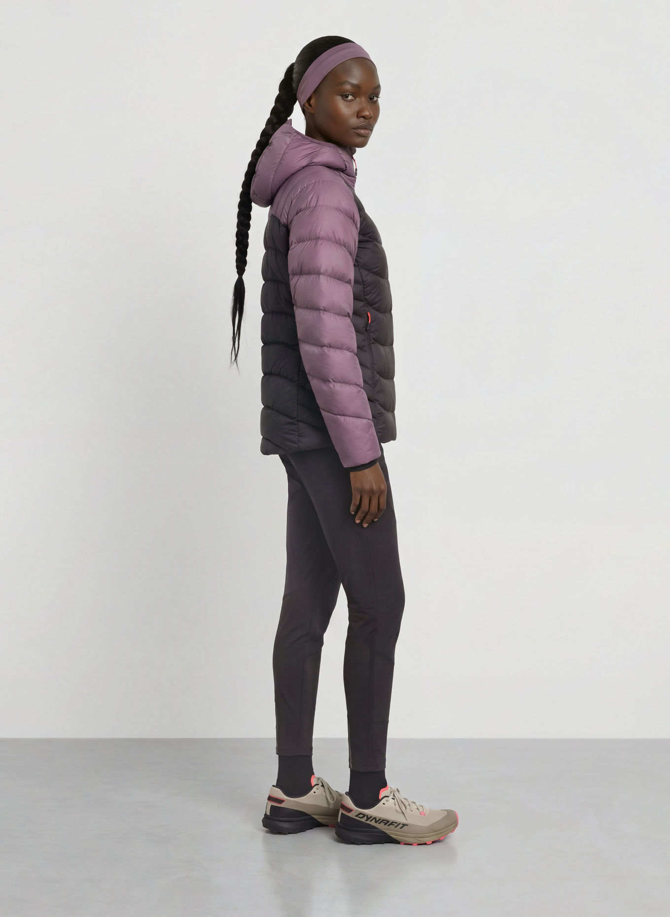 DYNAFIT Daunenjacke TIGARD: LILA / SCHWARZ