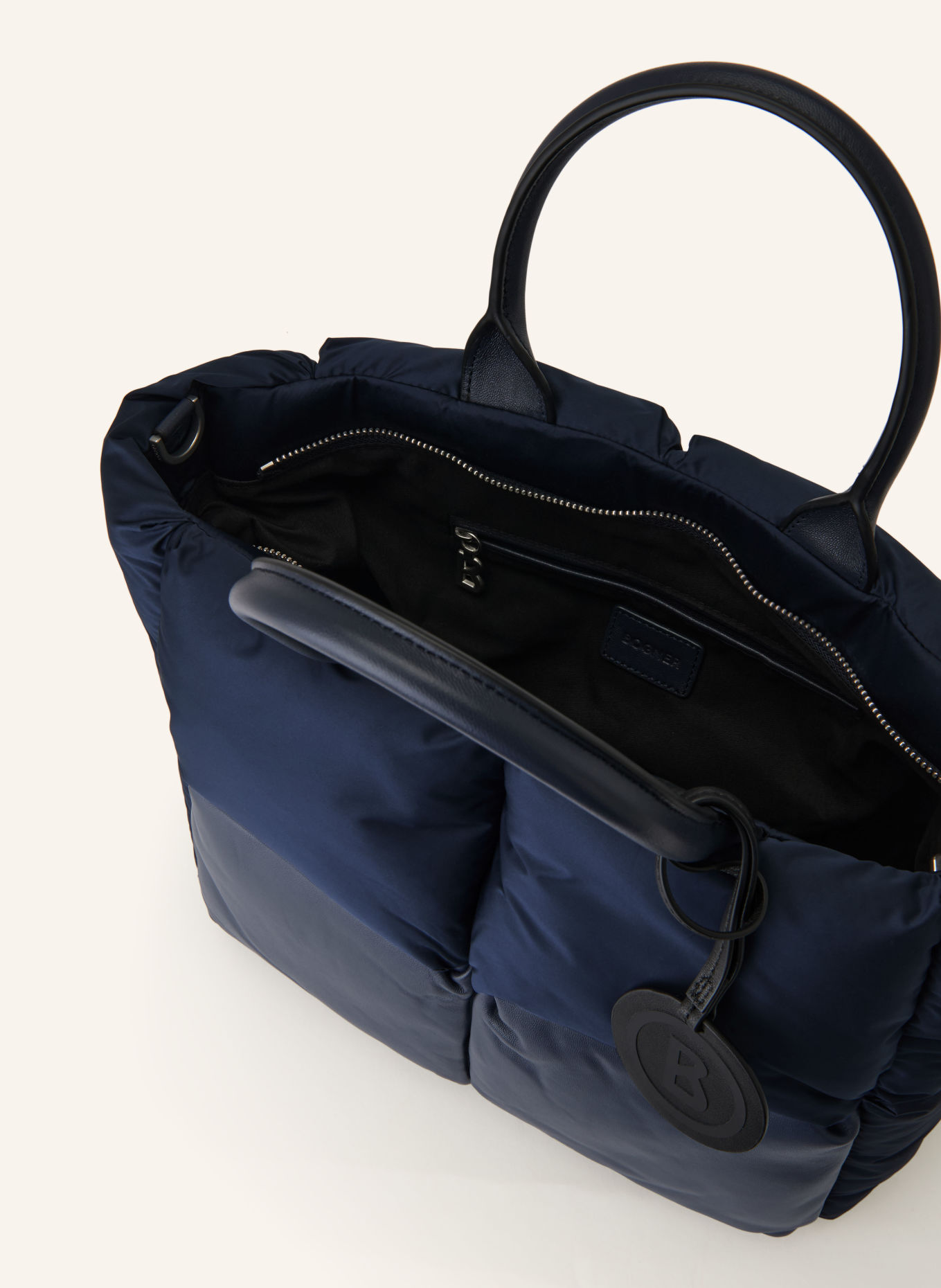 BOGNER Shopper AMELIE: DONKERBLAUW / ZILVER