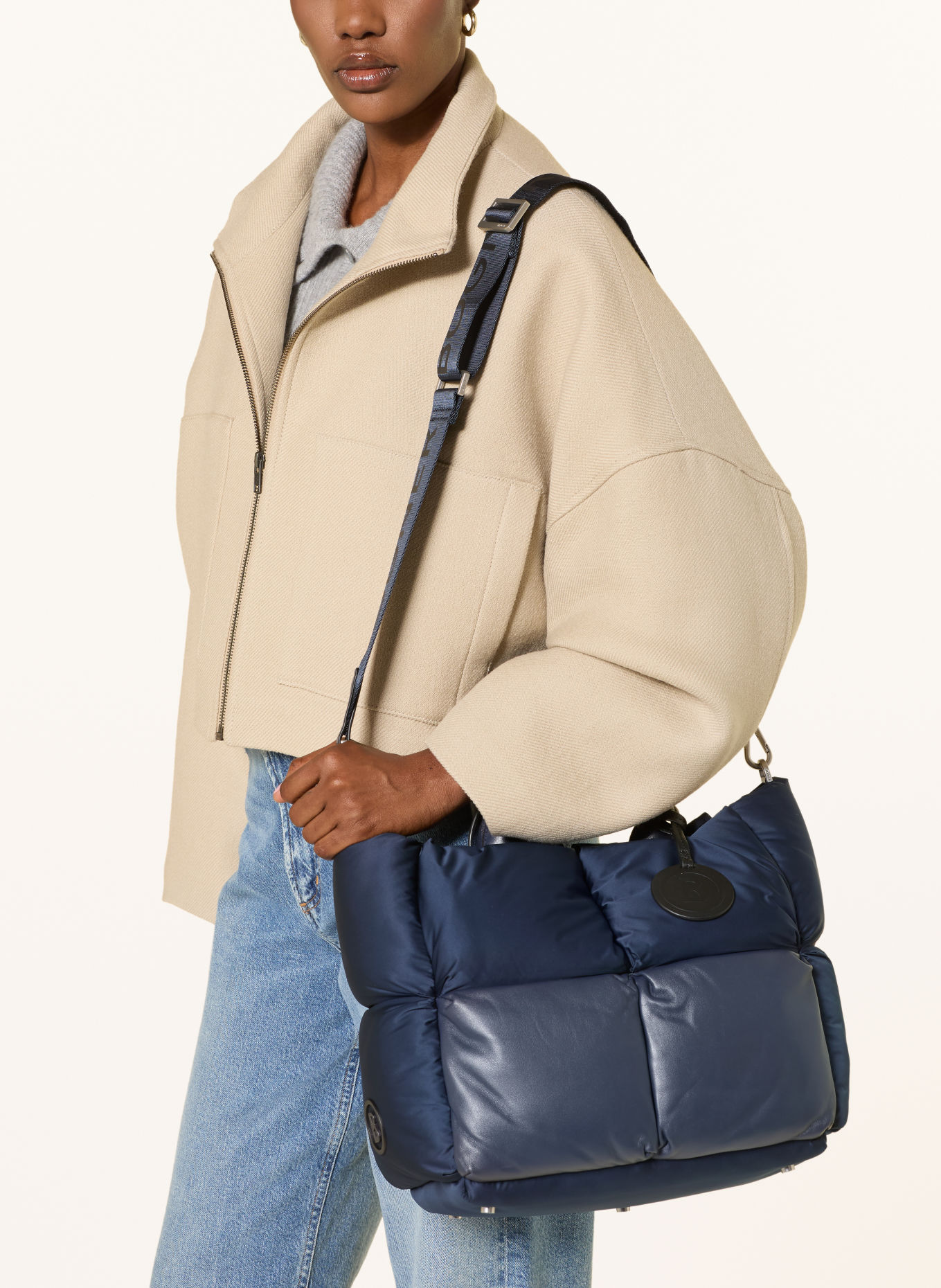 BOGNER Shopper AMELIE: DUNKELBLAU / SILBER