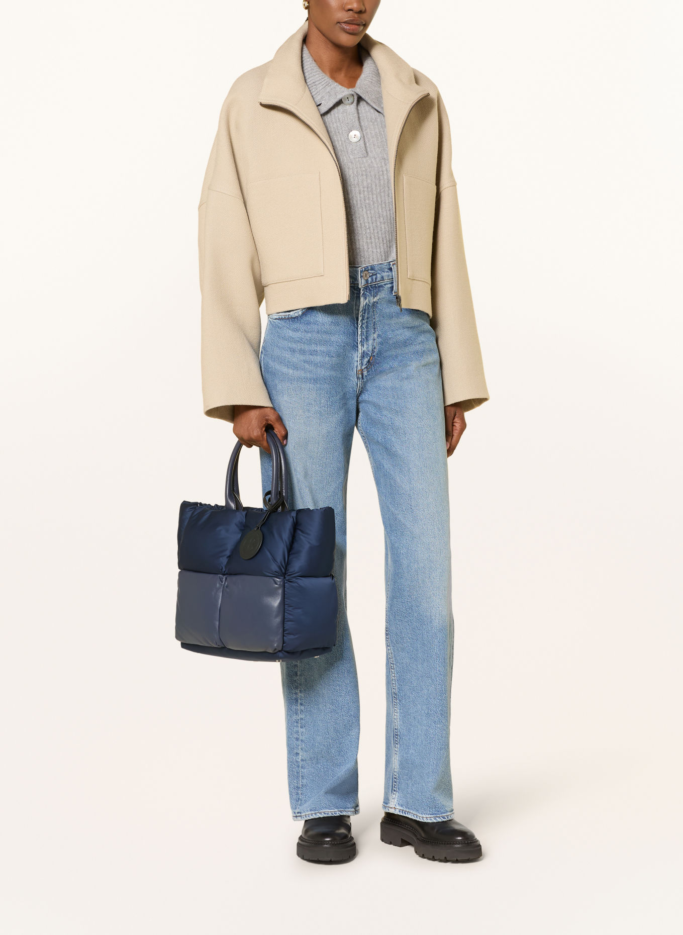 BOGNER Shopper AMELIE: DUNKELBLAU / SILBER