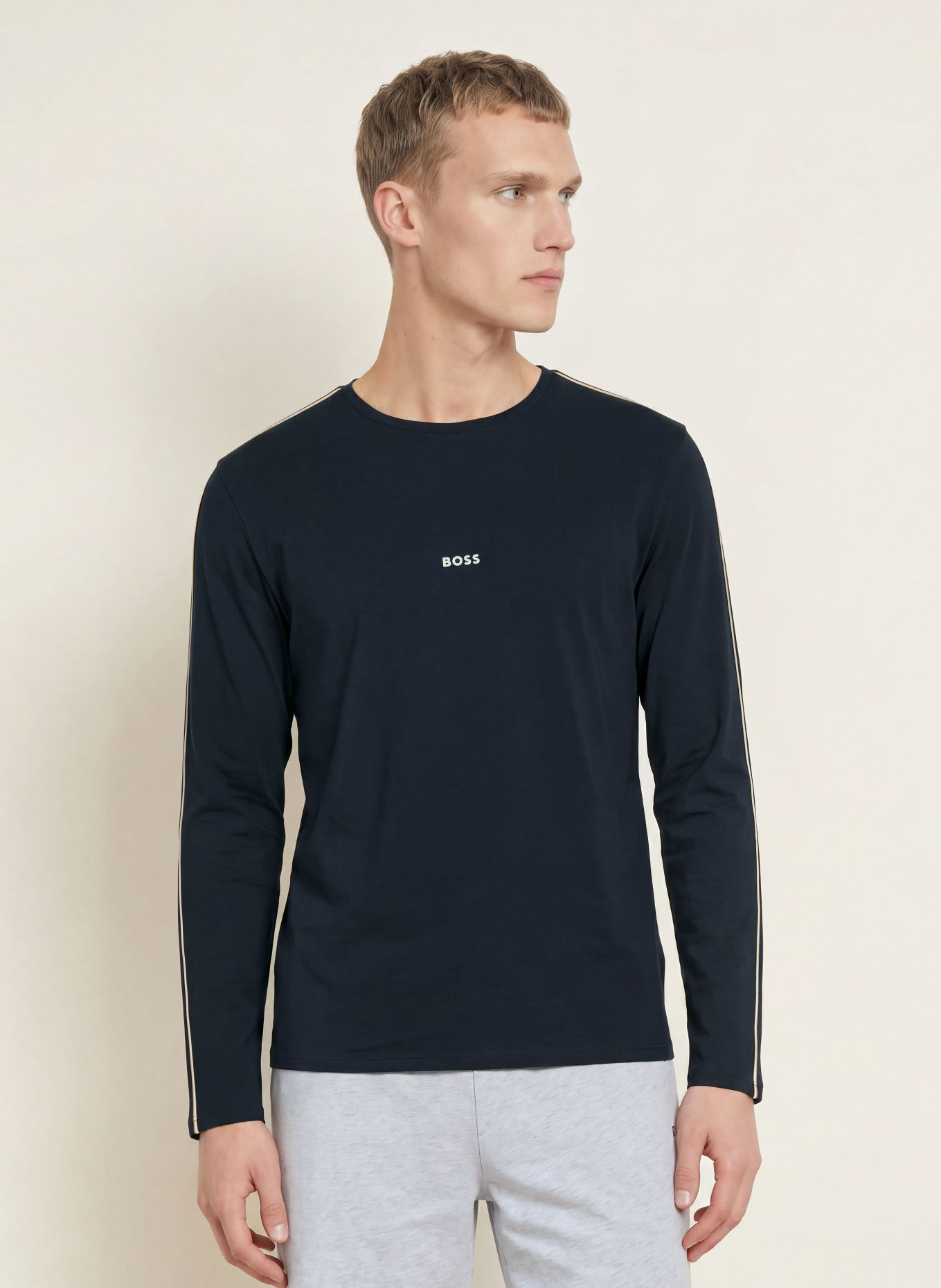 BOSS Pyjama-overdel: MØRKEBLÅ