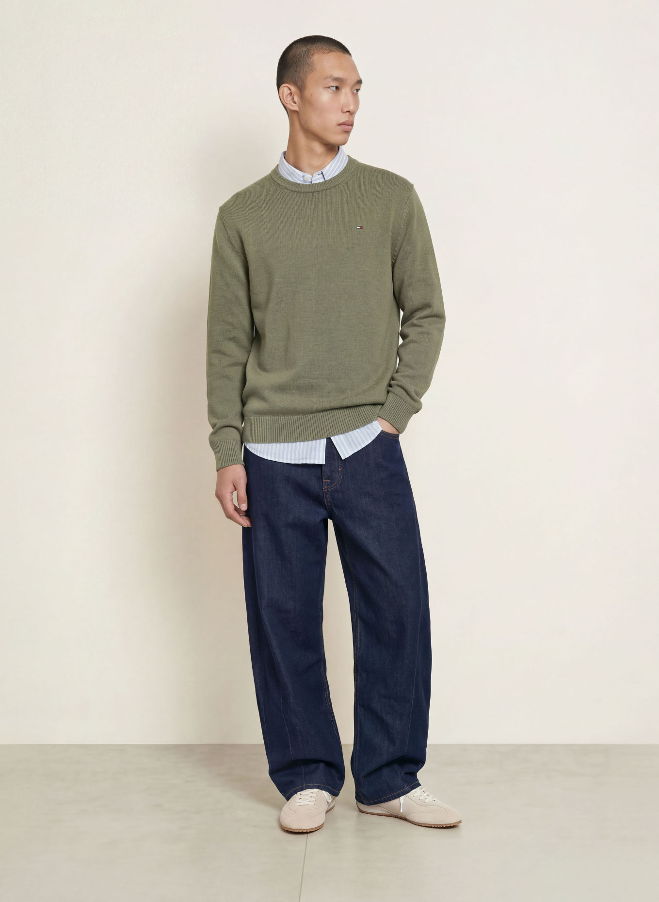 TOMMY JEANS Pullover: OLIV