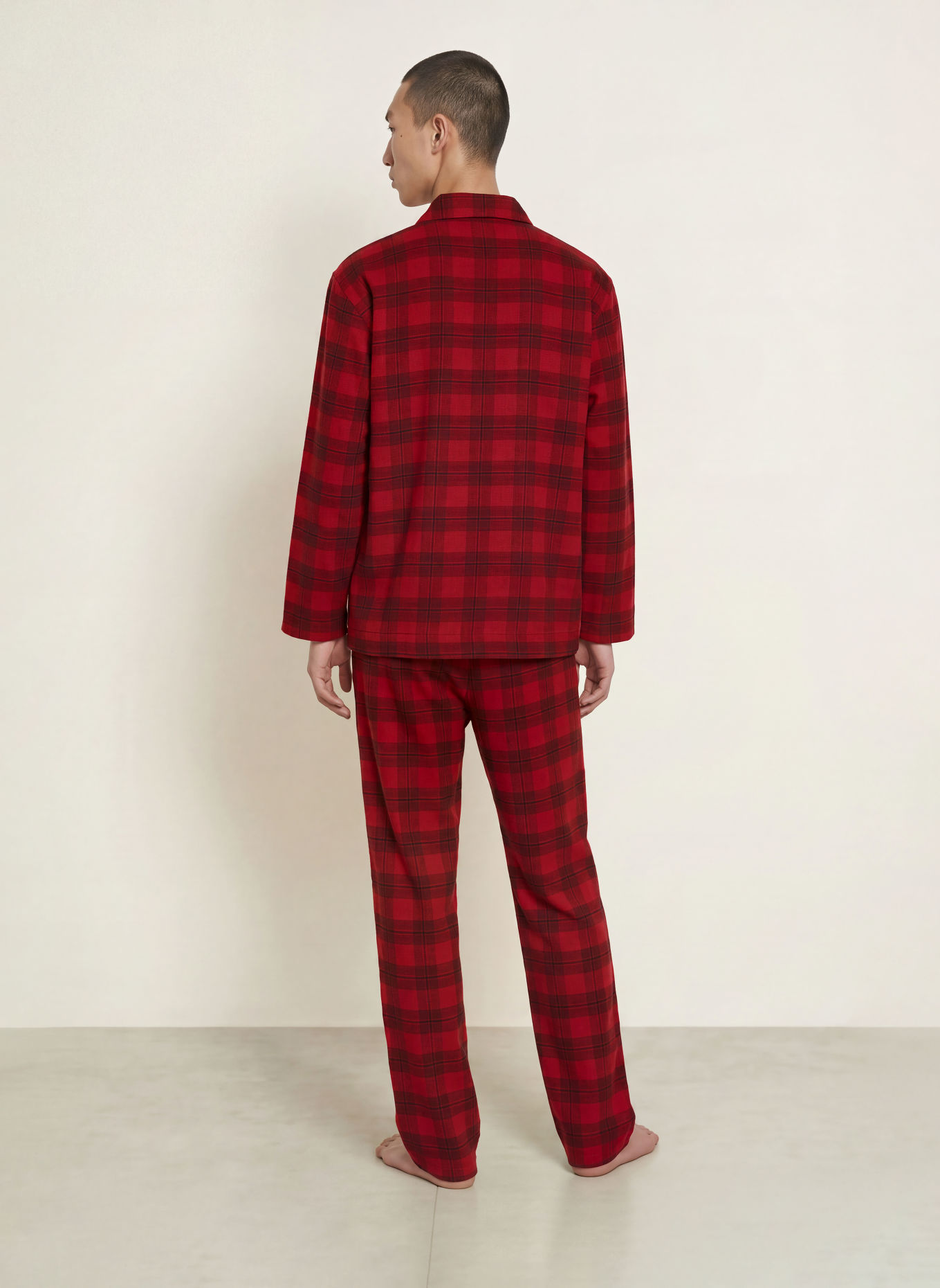 Calvin Klein FLANNEL SLEEP flannel pajama pants: RED / BLACK