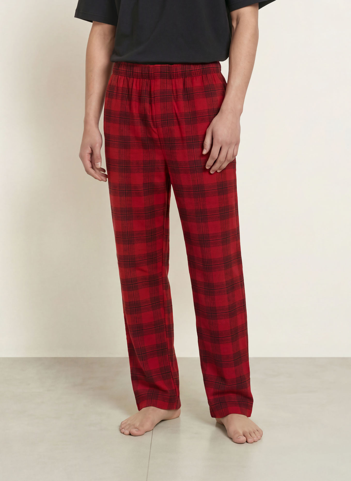 Calvin Klein FLANNEL SLEEP flannel pajama pants: RED / BLACK