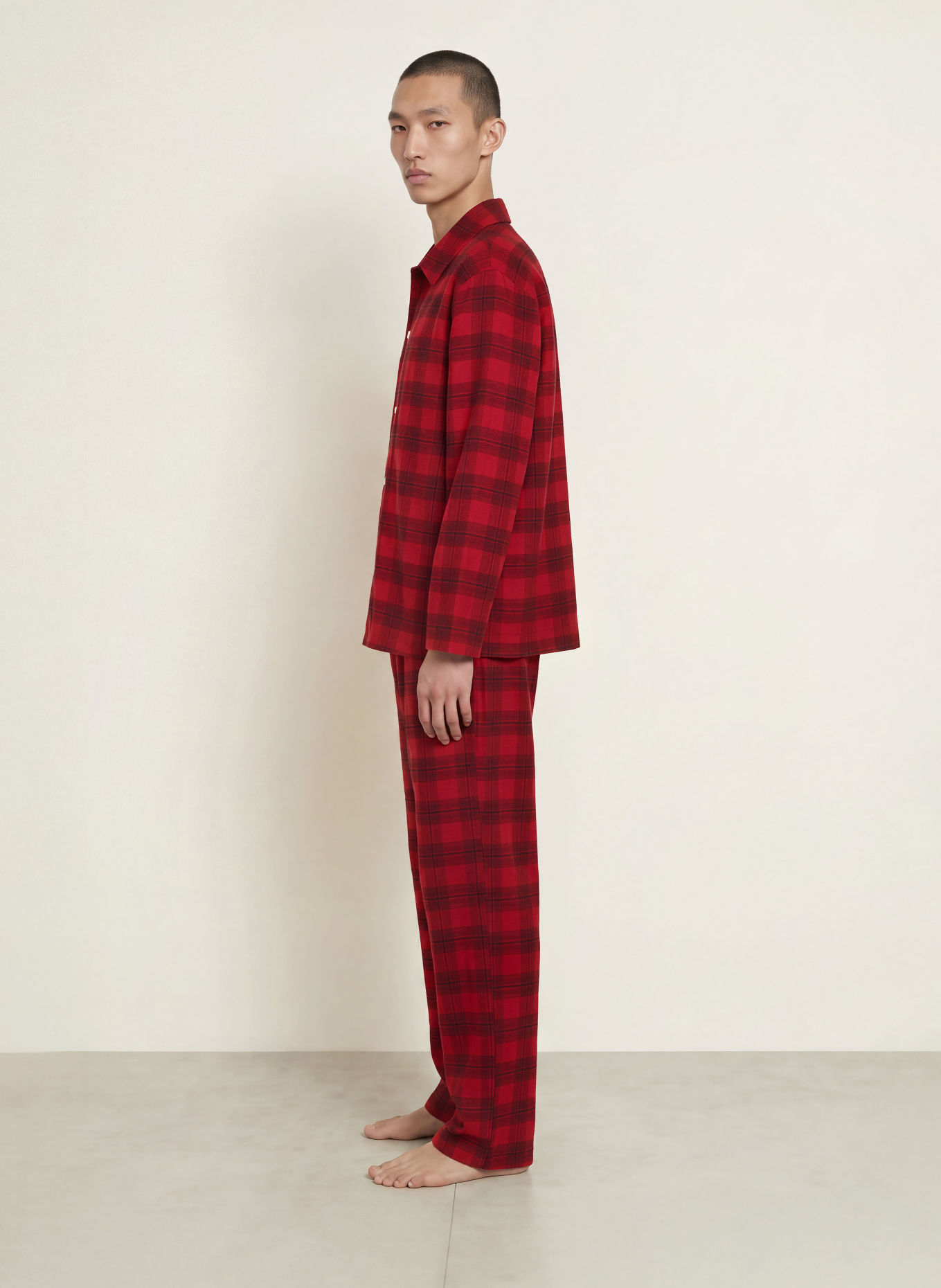 Calvin Klein FLANNEL SLEEP flannel pajama pants: RED / BLACK