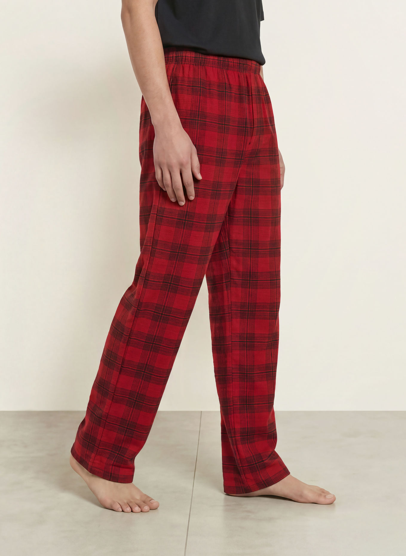 Calvin Klein FLANNEL SLEEP flannel pajama pants: RED / BLACK