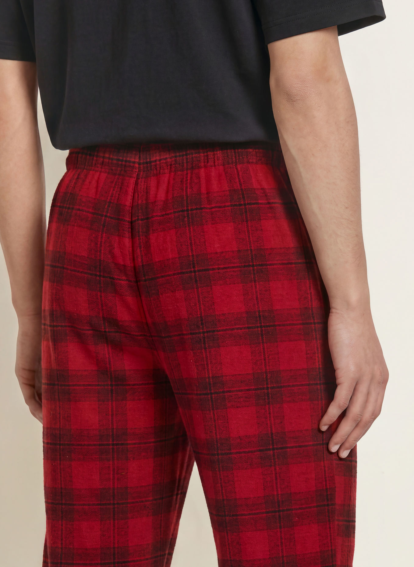 Calvin Klein FLANNEL SLEEP flannel pajama pants: RED / BLACK