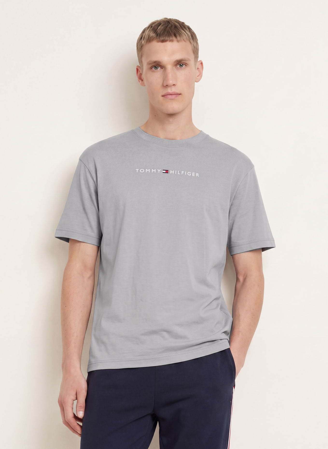 TOMMY HILFIGER Loungeshirt: BLÅGRÅ