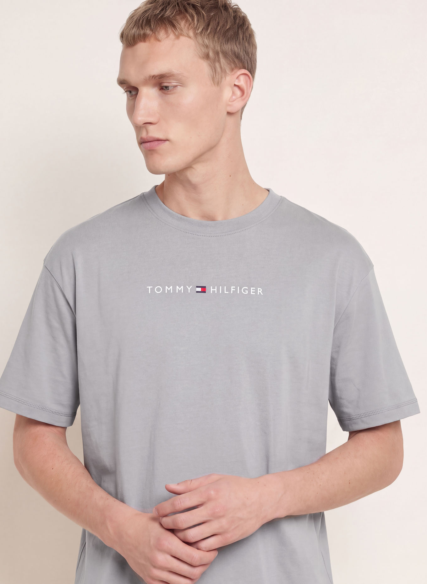TOMMY HILFIGER Loungeshirt: BLÅGRÅ