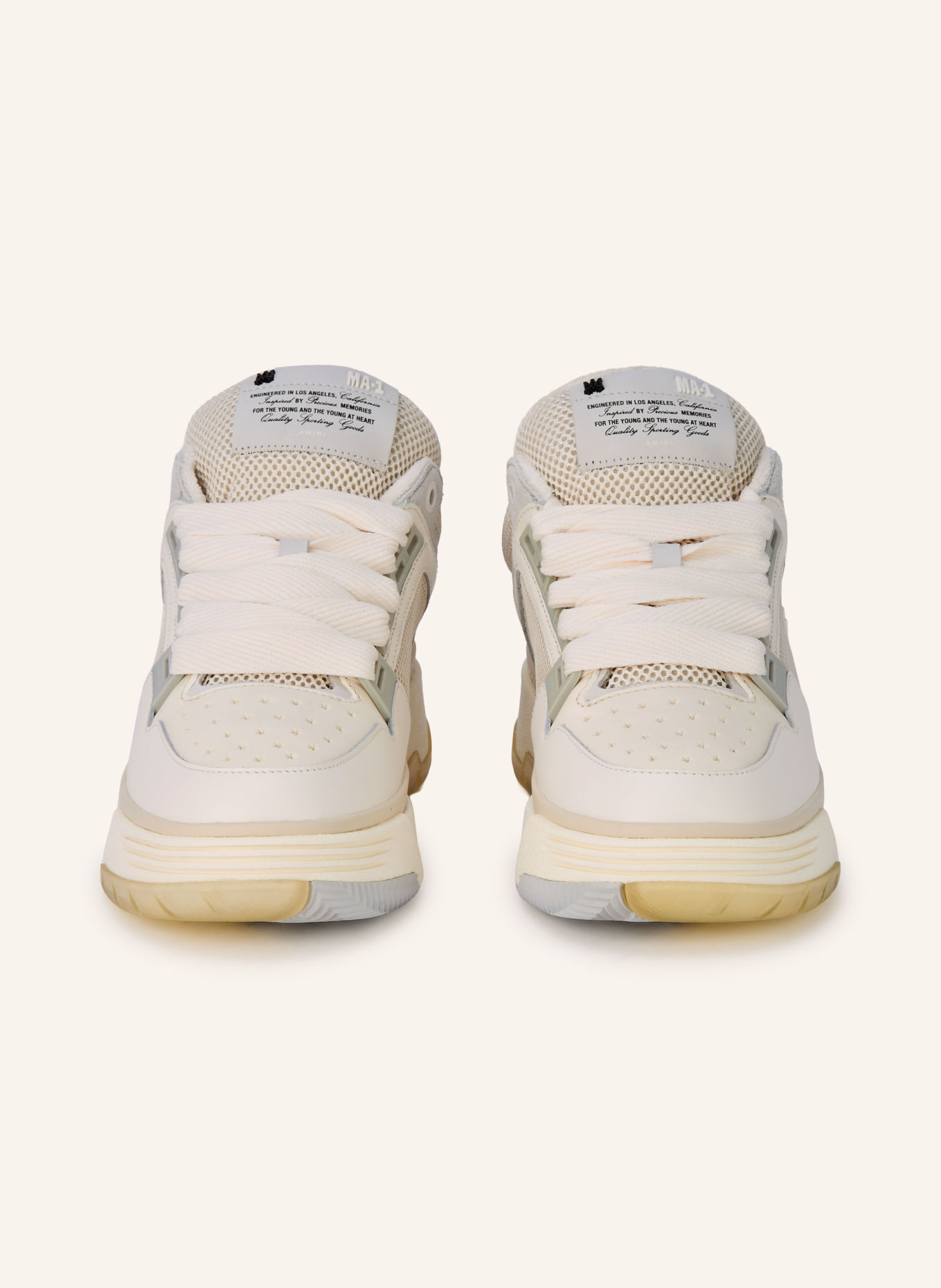 AMIRI Sneakers MA-1: ECRU / CREAM / LIGHT GRAY