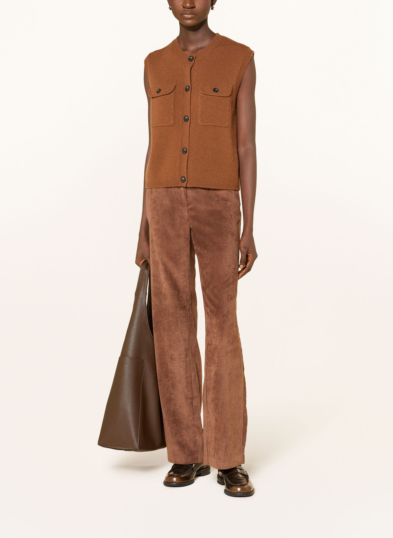 MAC Corduroy trousers CHIARA: BROWN