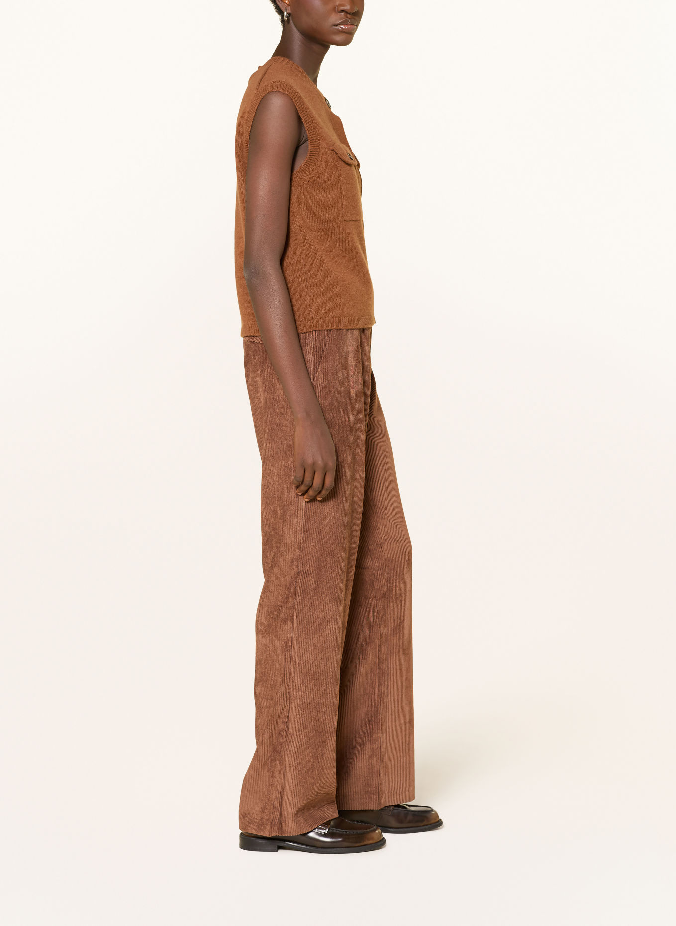 MAC Corduroy trousers CHIARA: BROWN