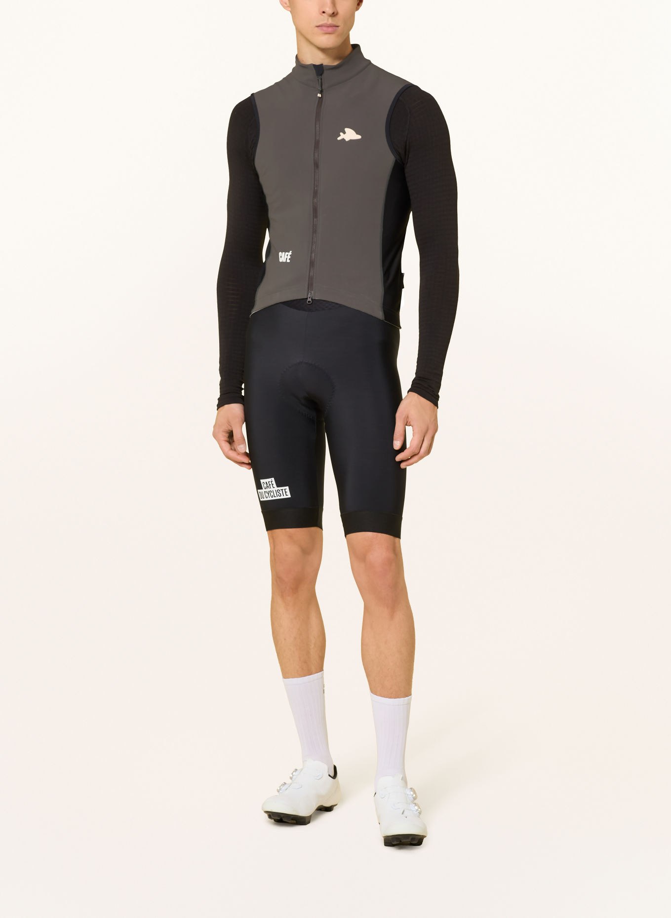 CAFÉ DU CYCLISTE Fietsvest SIBILLE: DONKERGRIJS / ZWART