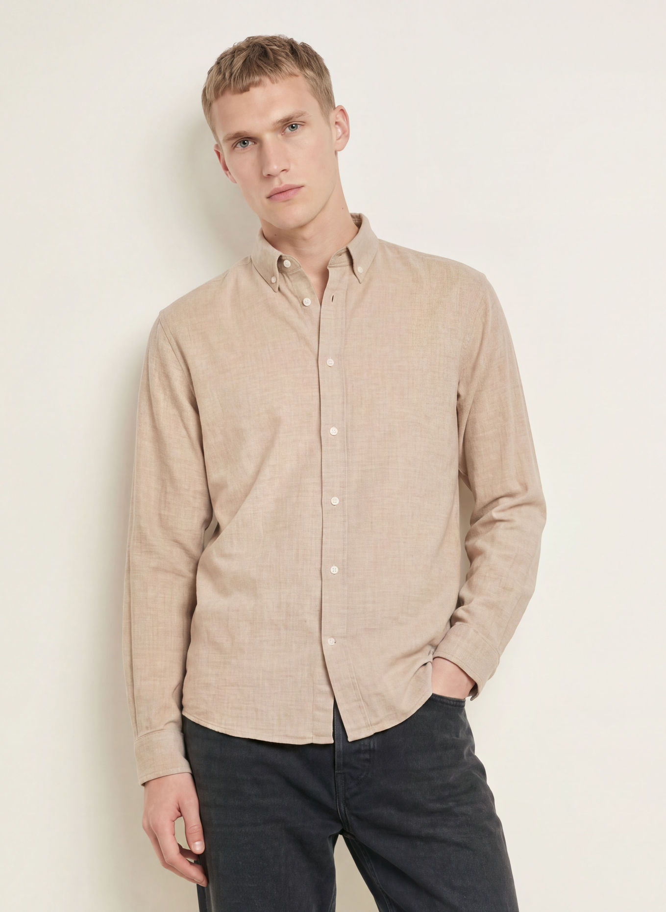 ARMEDANGELS Overhemd ARAAMO Relaxed Fit: BEIGE