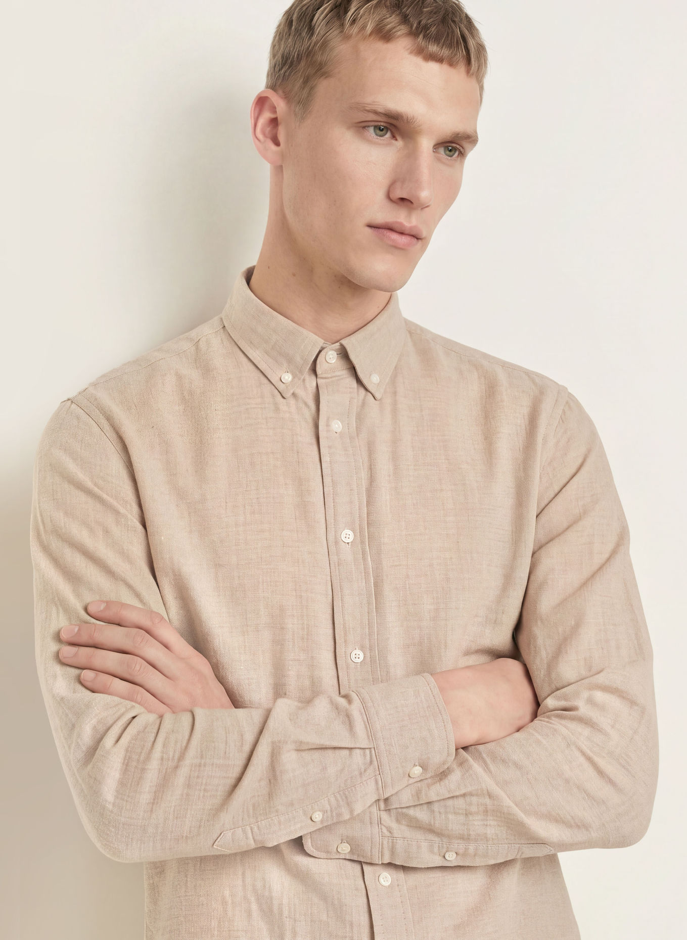 ARMEDANGELS Overhemd ARAAMO Relaxed Fit: BEIGE
