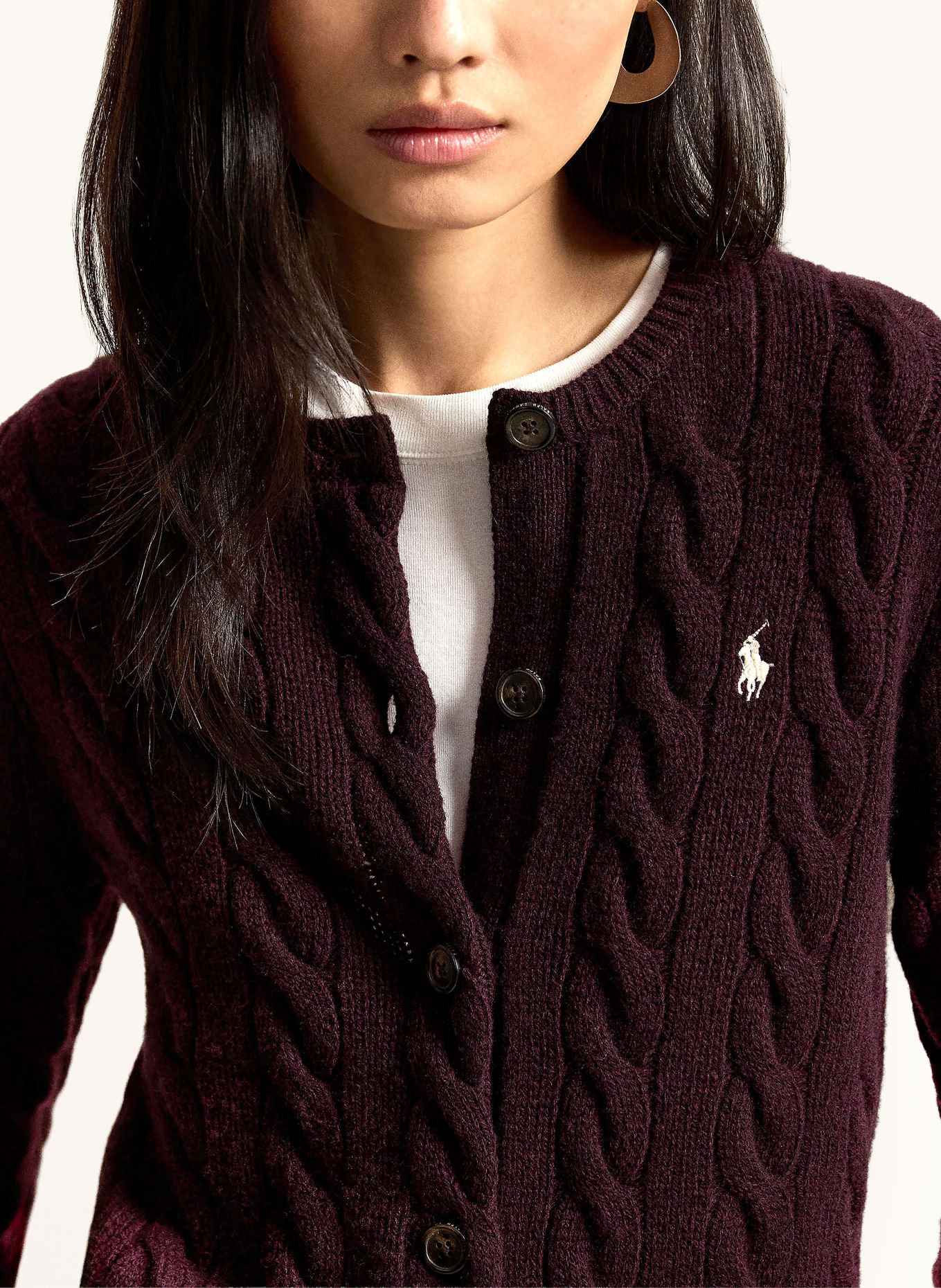POLO RALPH LAUREN Kardigan: CIEMNOCZERWONY