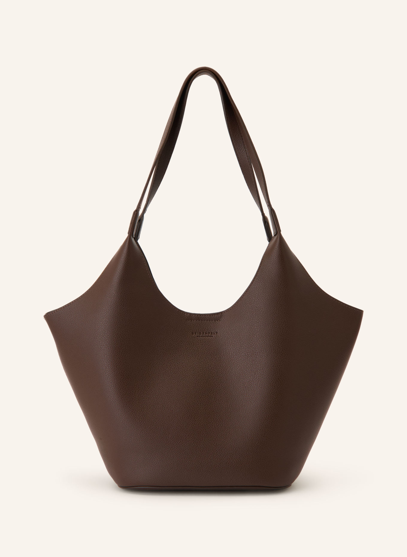 SEIDENFELT NELMA shopper with pouch: DARK BROWN