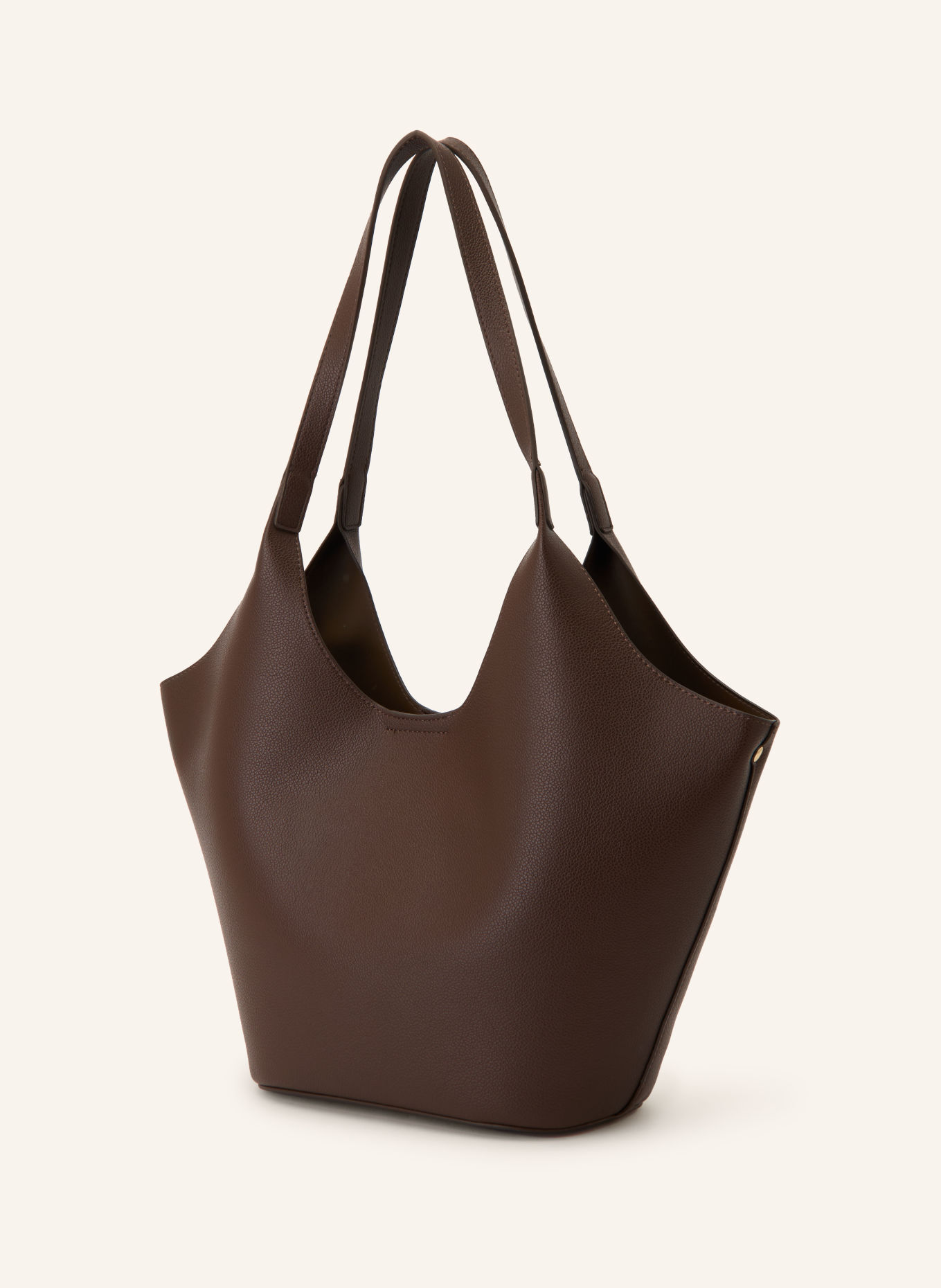 SEIDENFELT NELMA shopper with pouch: DARK BROWN