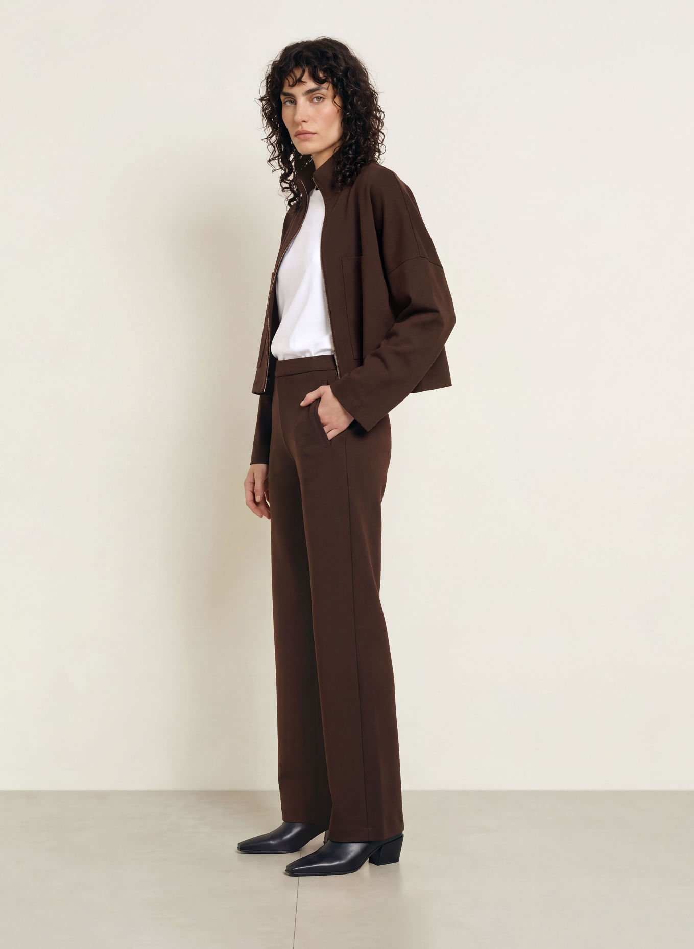 DRYKORN ELSTOW_1 box jacket: DARK BROWN