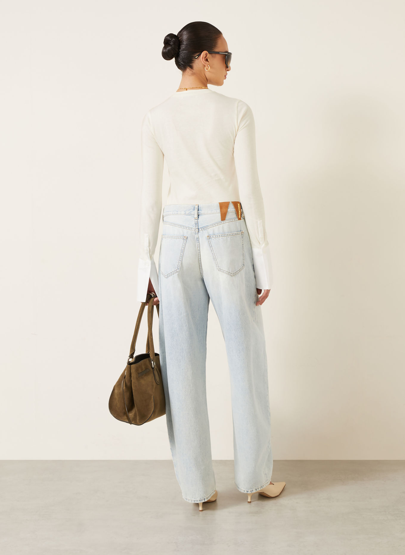 DARKPARK Long sleeve shirt NORA: CREAM / WHITE