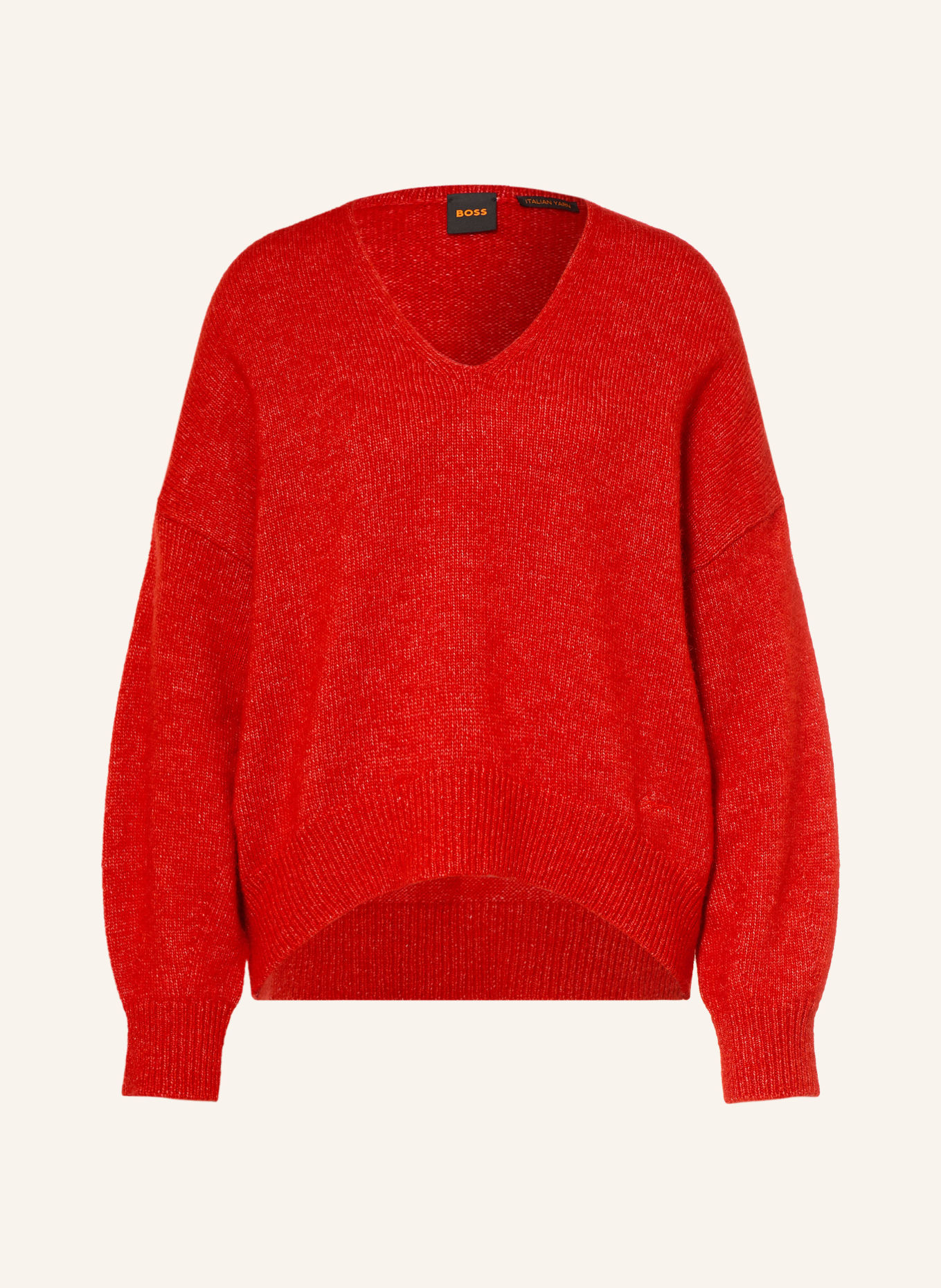 BOSS Trui met alpaca: ROOD