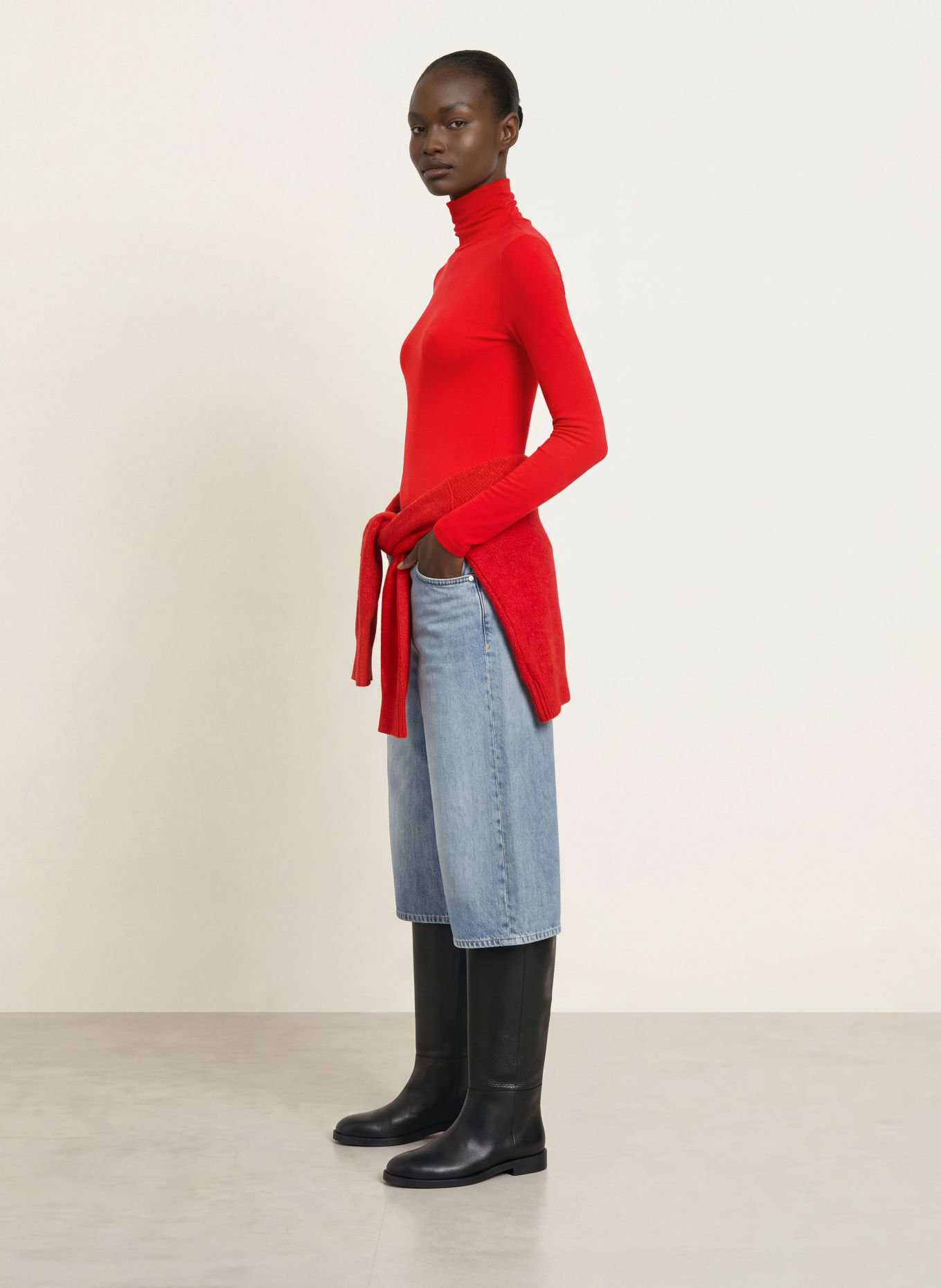 BOSS ELIANA long sleeve shirt: RED