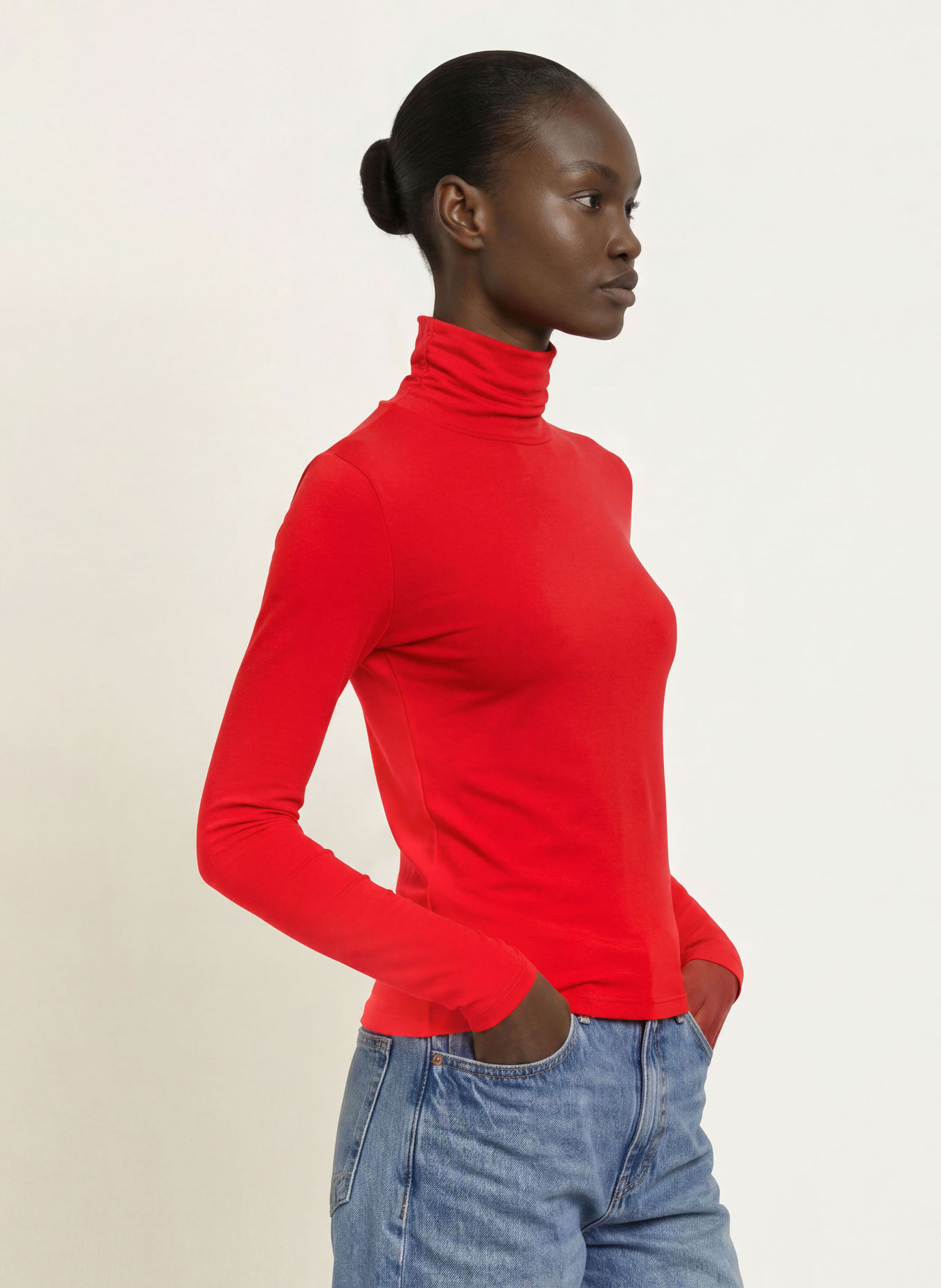 BOSS ELIANA long sleeve shirt: RED