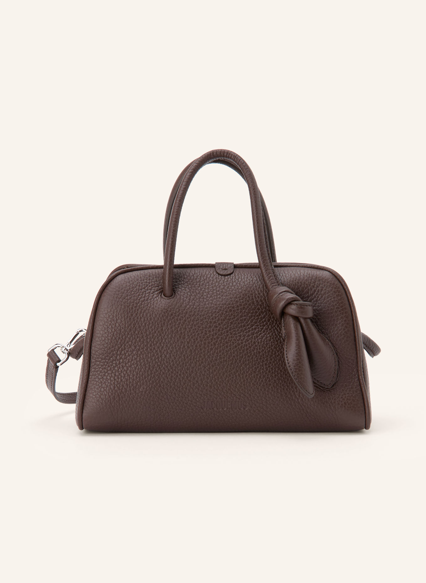 JACQUEMUS Torebka LE PETIT TURISMO: CIEMNOBRĄZOWY / SREBRNY